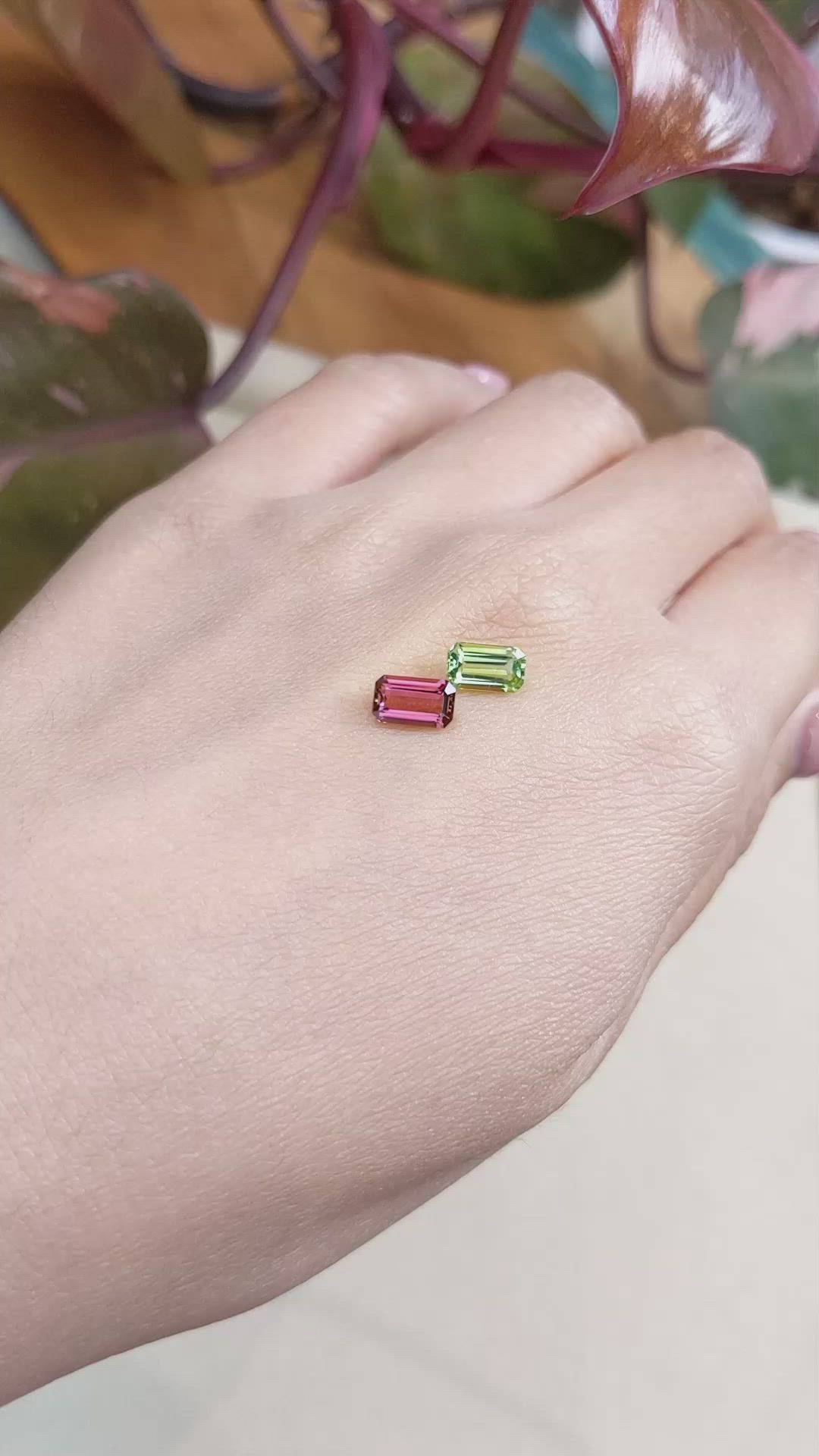 1.50 Ct.Tw.Total Carat Weight Tourmaline Pair from Mozambique Size Video