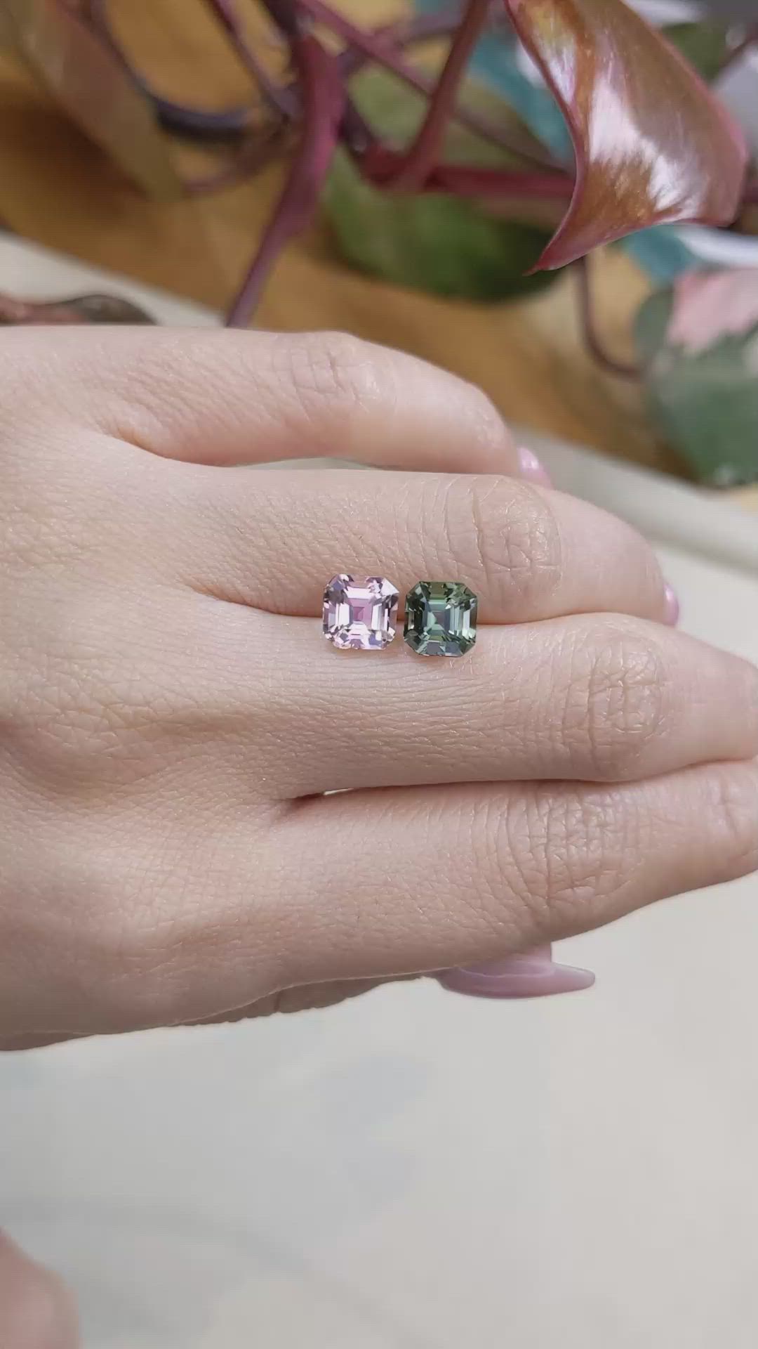 3.07 Ct.Tw.Total Carat Weight Tourmaline Pair from Mozambique Size Video