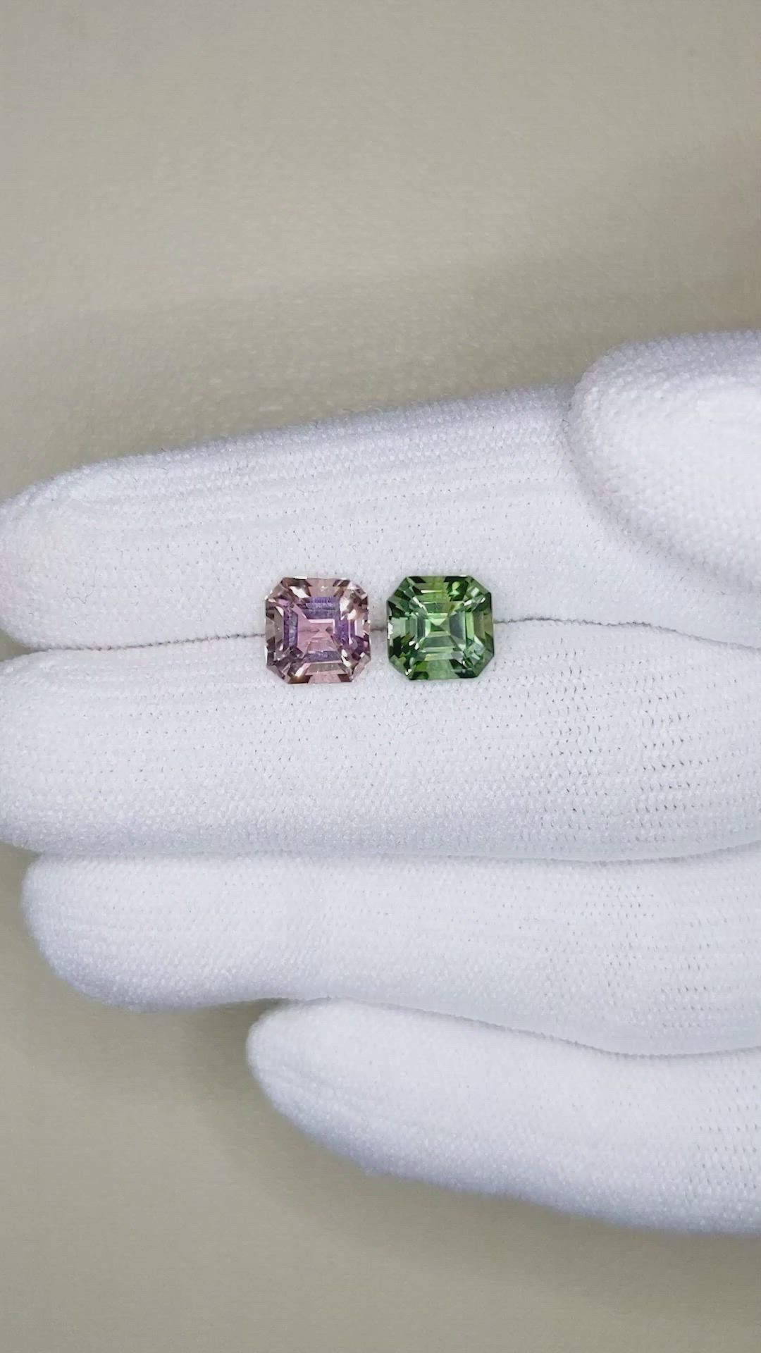 3.07 Ct.Tw.Total Carat Weight Tourmaline Pair from Mozambique Size Video