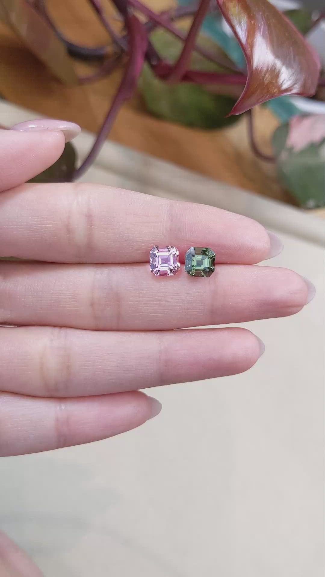 3.07 Ct.Tw.Total Carat Weight Tourmaline Pair from Mozambique Size Video