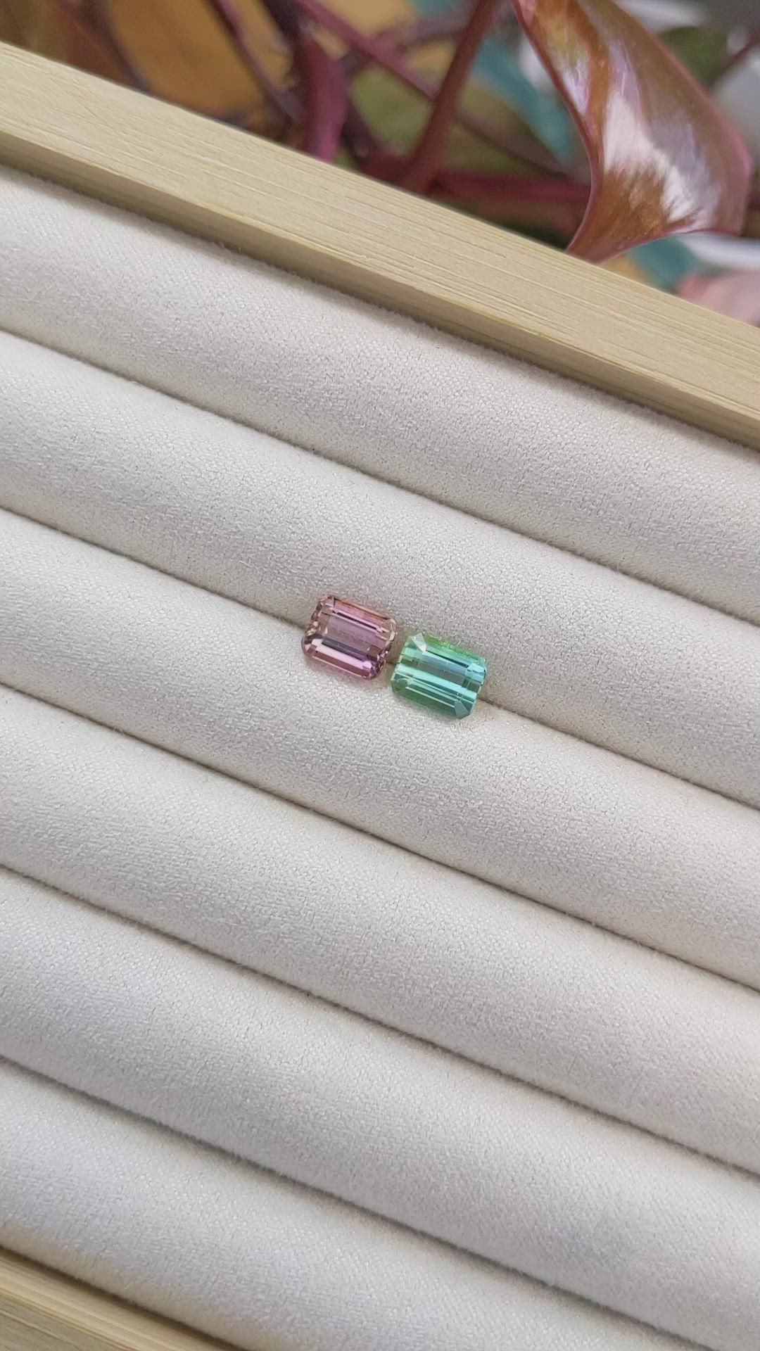 4.23&nbsp;Ct.Tw.Total Carat Weight Tourmaline Pair from Mozambique Size Video