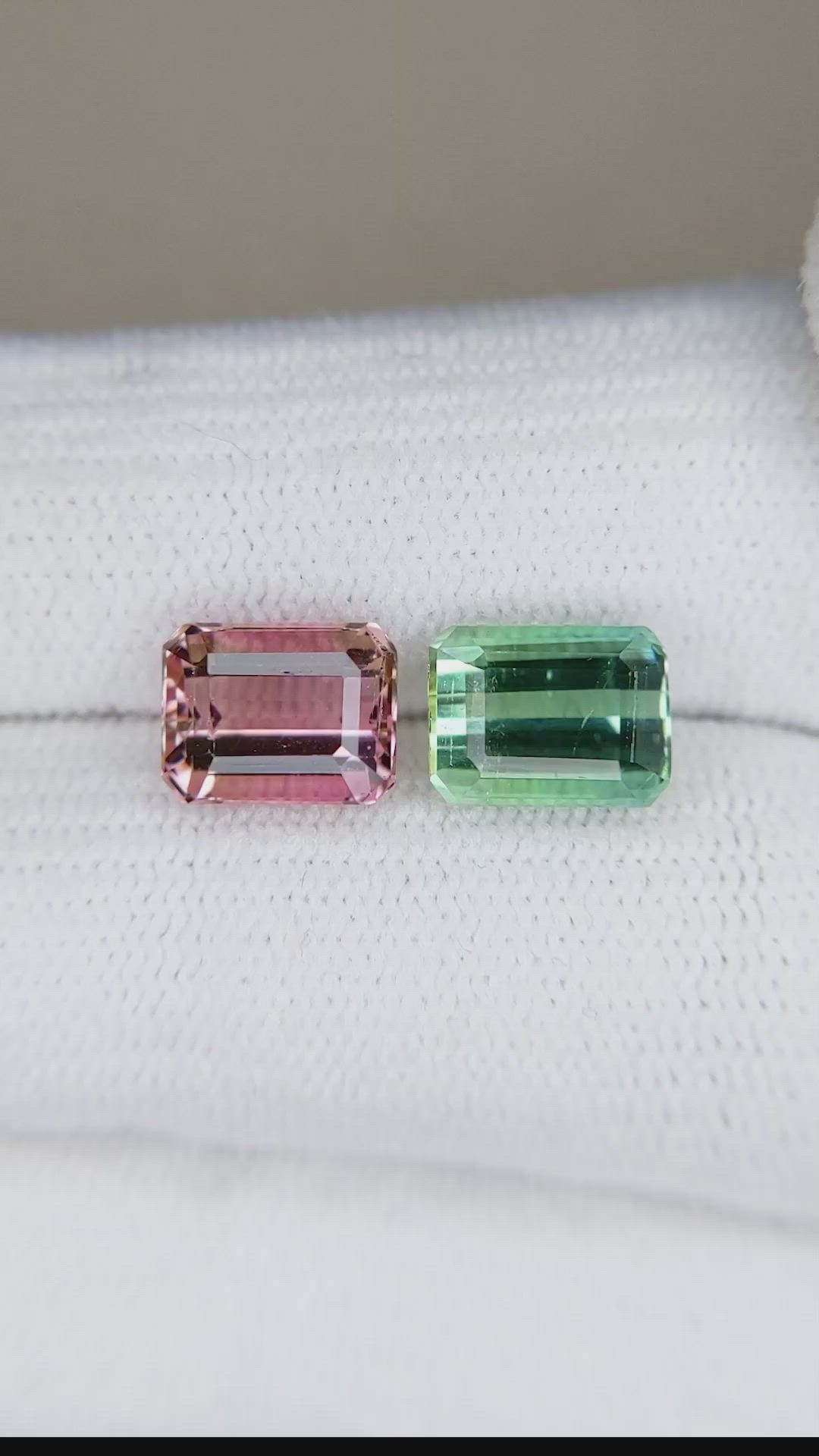 4.23&nbsp;Ct.Tw.Total Carat Weight Tourmaline Pair from Mozambique Size Video
