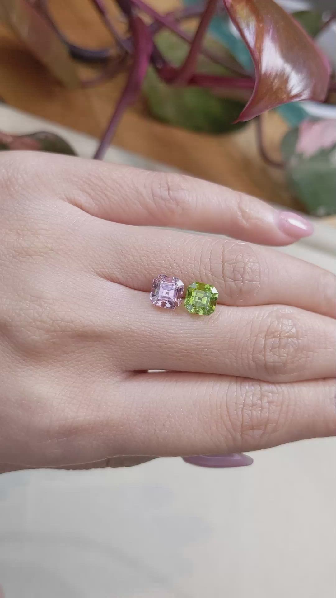 3.38 Ct.Tw.Total Carat Weight Tourmaline Pair from Mozambique Size Video