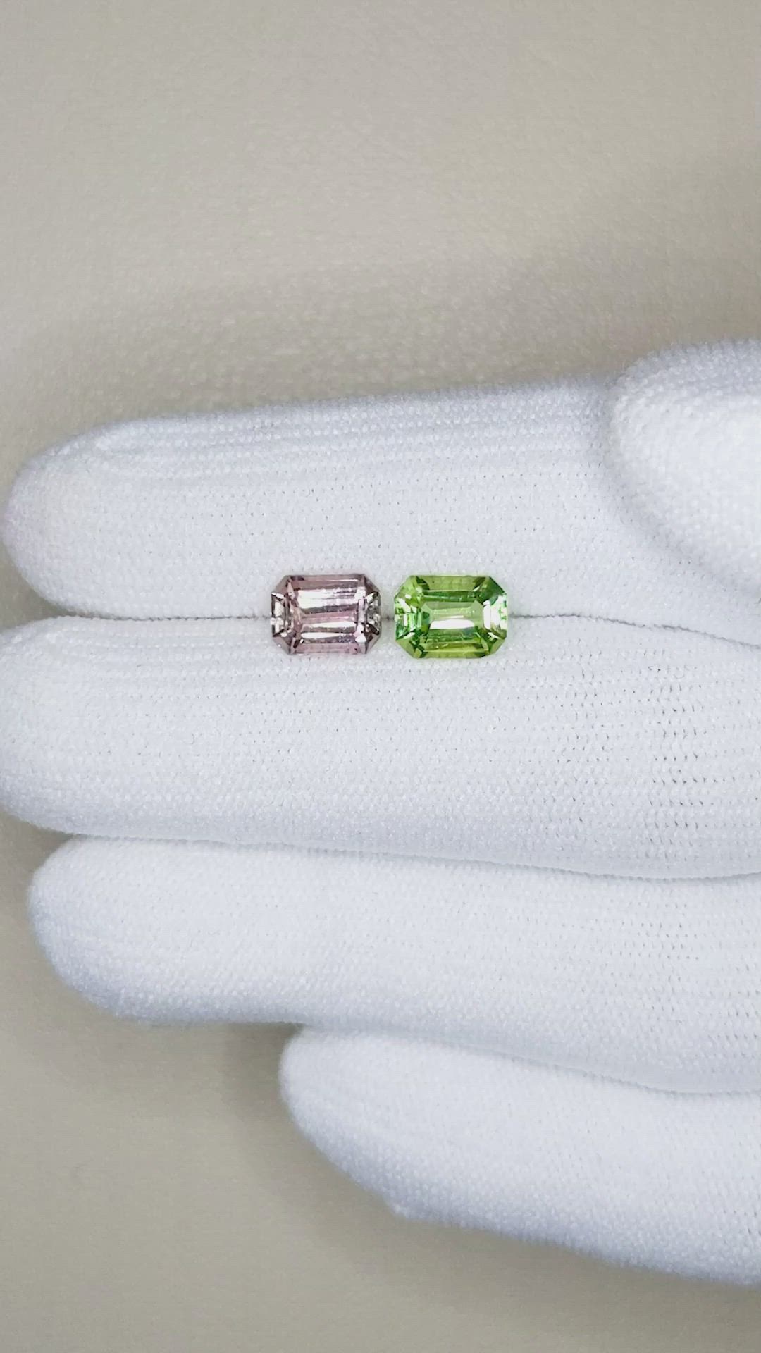 2.03&nbsp;Ct.Tw.Total Carat Weight Tourmaline Pair from Mozambique Size Video