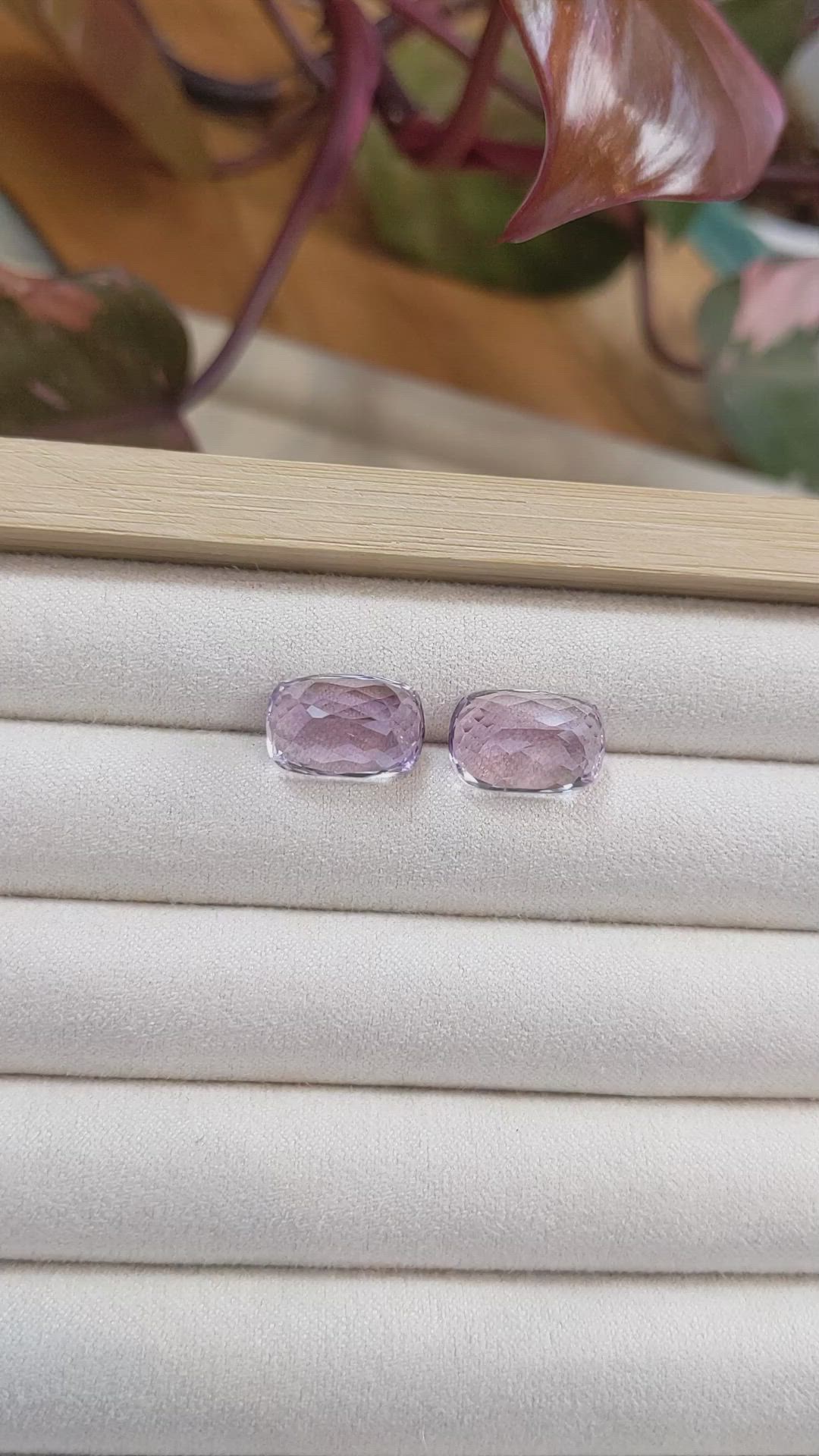 16.44&nbsp;Ct.Tw.Total Carat Weight Kunzite Pair from Afghanistan Size Video