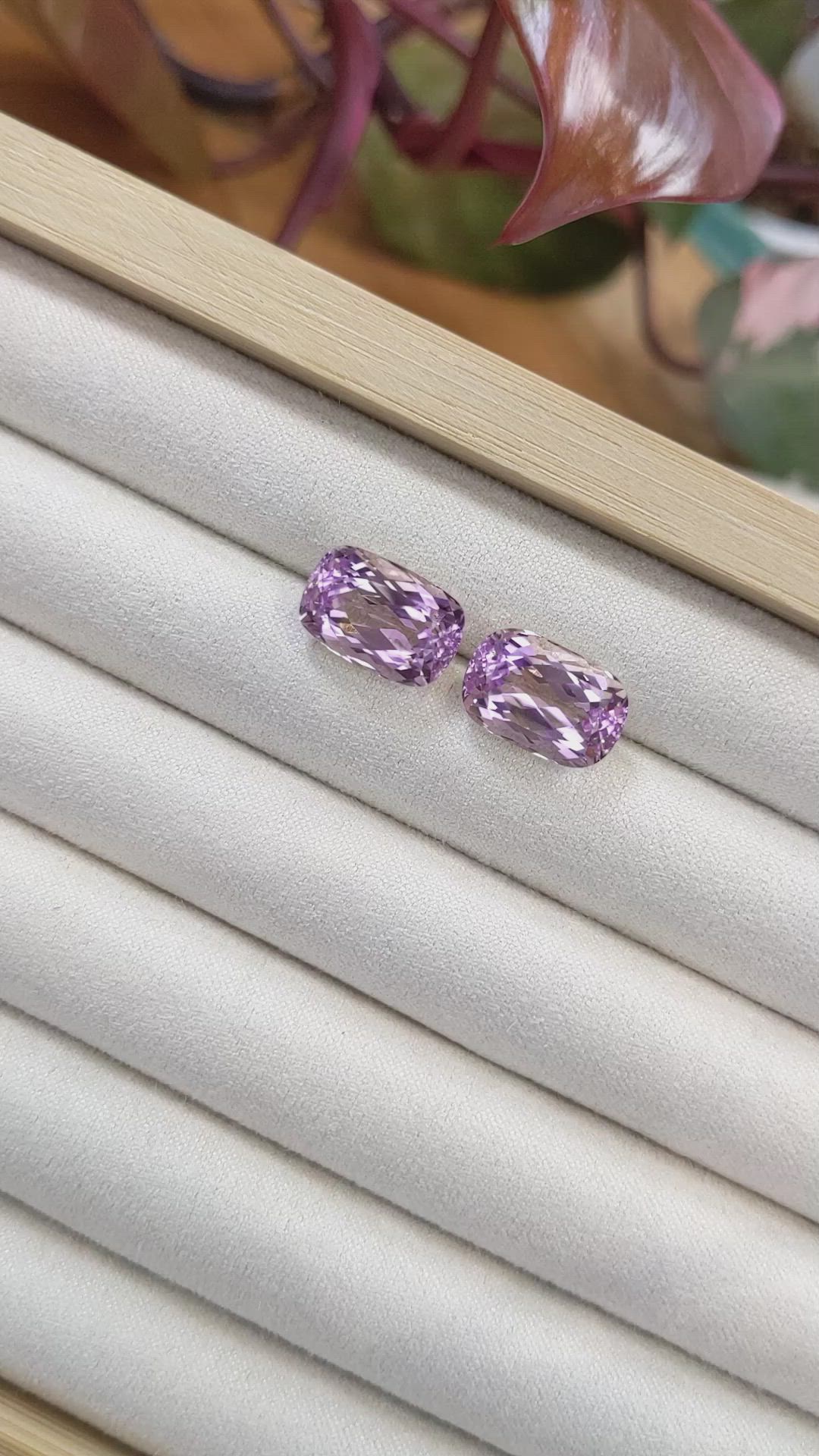 16.44&nbsp;Ct.Tw.Total Carat Weight Kunzite Pair from Afghanistan Size Video