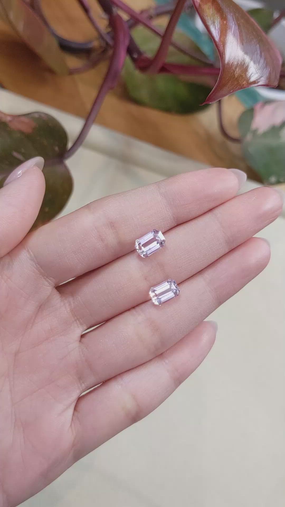 4.32&nbsp;Ct.Tw.Total Carat Weight Kunzite Pair from Afghanistan Size Video