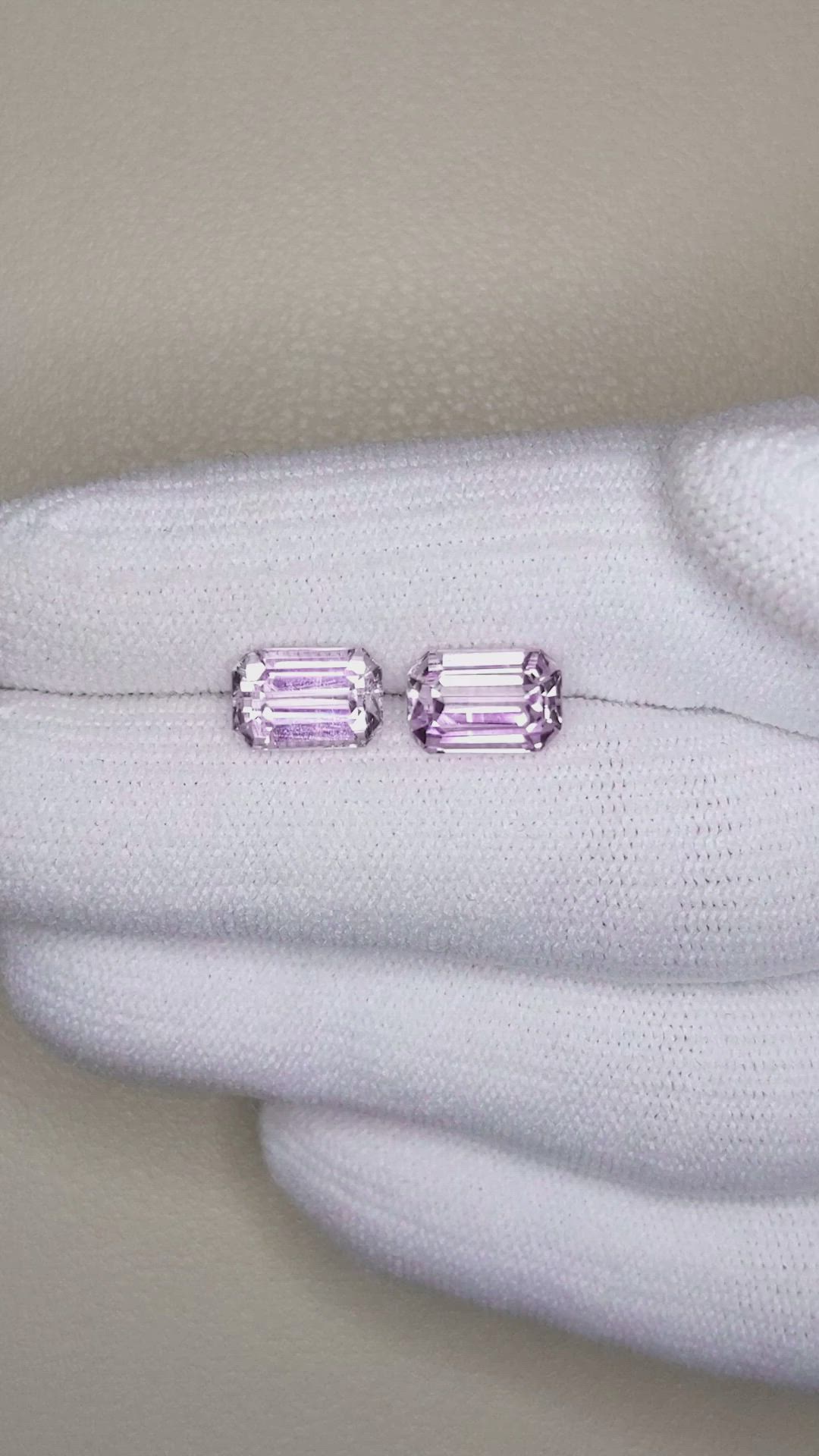 4.32&nbsp;Ct.Tw.Total Carat Weight Kunzite Pair from Afghanistan Size Video