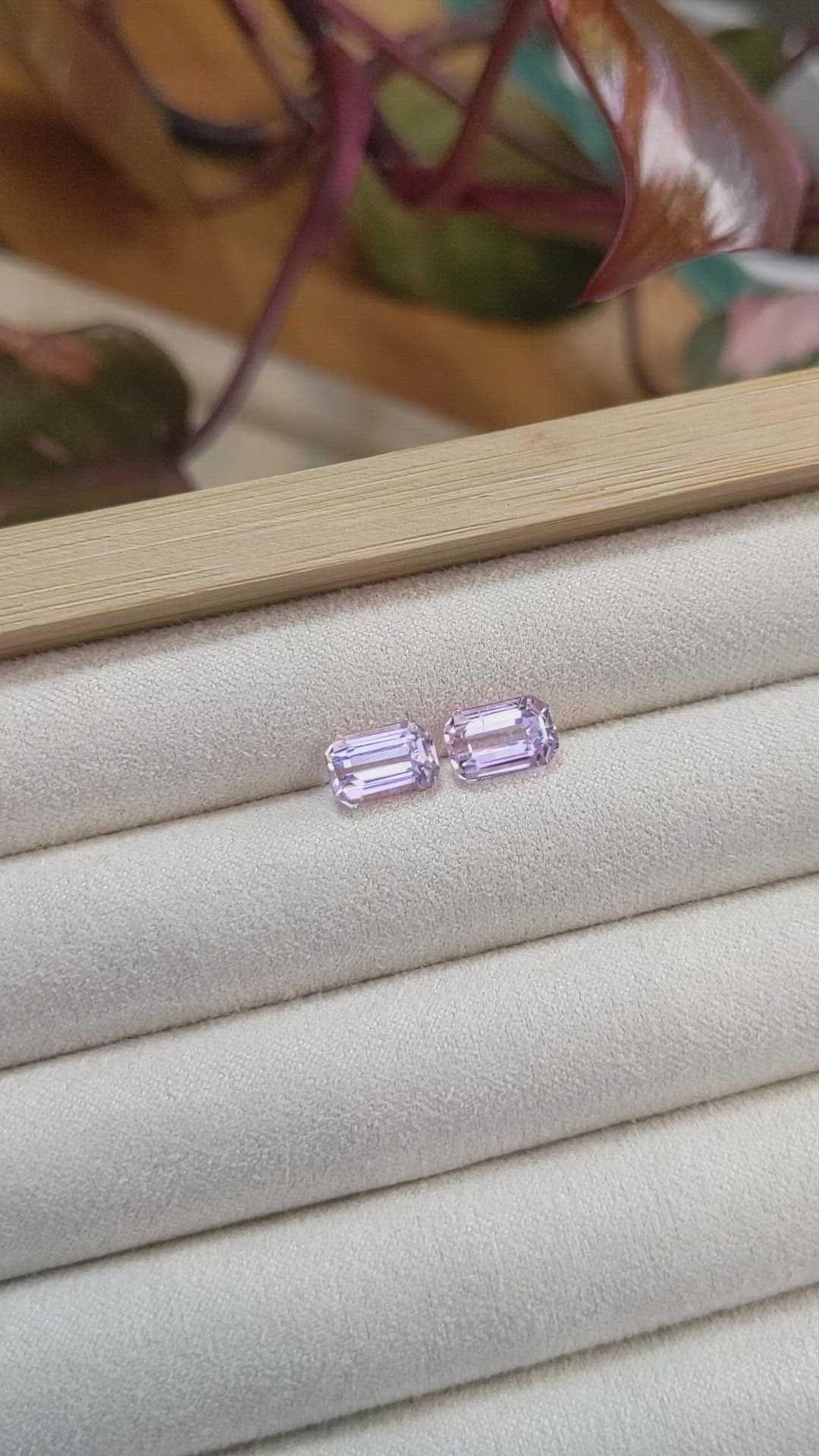 4.32&nbsp;Ct.Tw.Total Carat Weight Kunzite Pair from Afghanistan Size Video