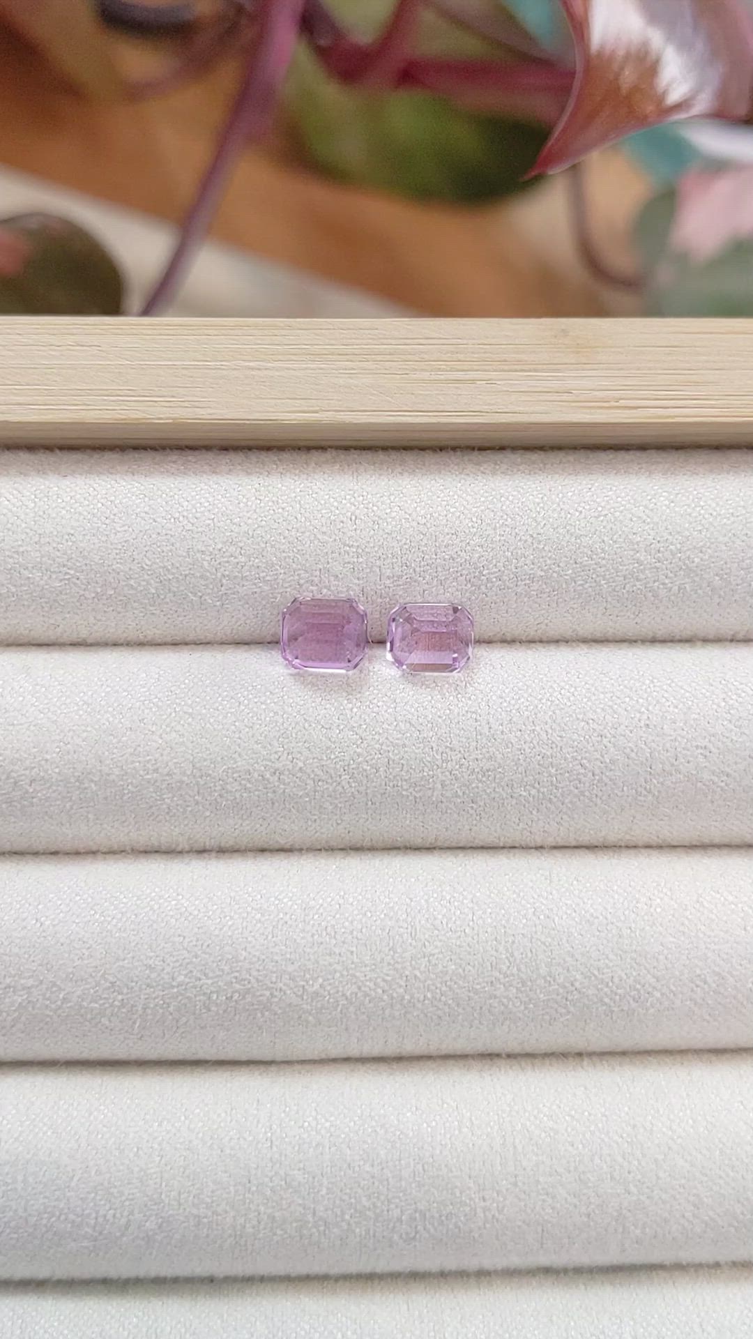 3.05&nbsp;Ct.Tw.Total Carat Weight Kunzite Pair from Afghanistan Size Video