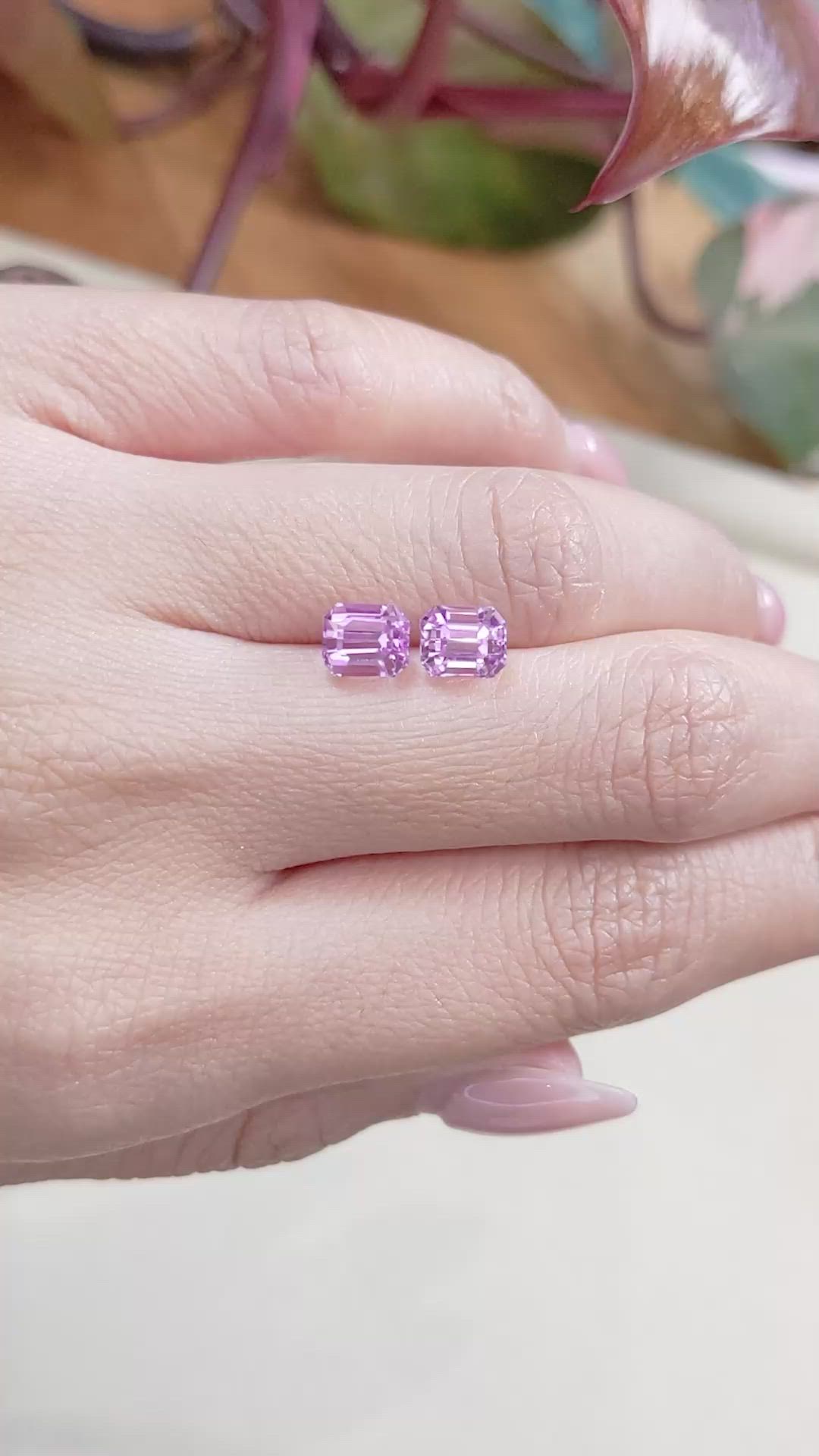 3.05&nbsp;Ct.Tw.Total Carat Weight Kunzite Pair from Afghanistan Size Video