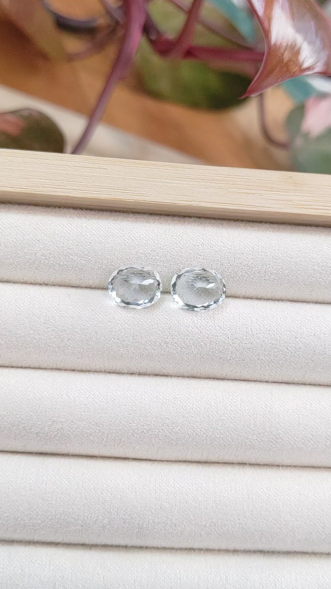 5.35&nbsp;Ct.Tw.Total Carat Weight Aquamarine Pair from Brazil Size Video