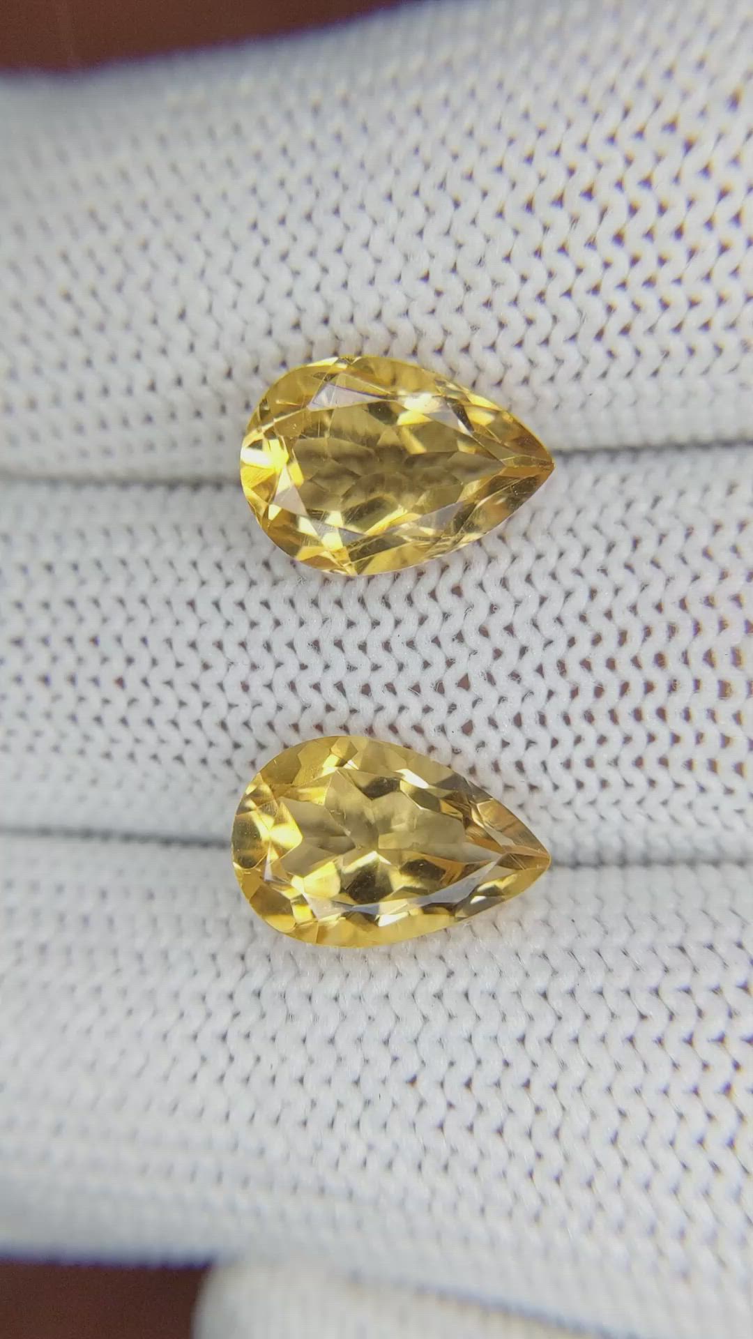 5.68 Ct.Tw.Total Carat Weight Citrine Pair from Brazil Size Video