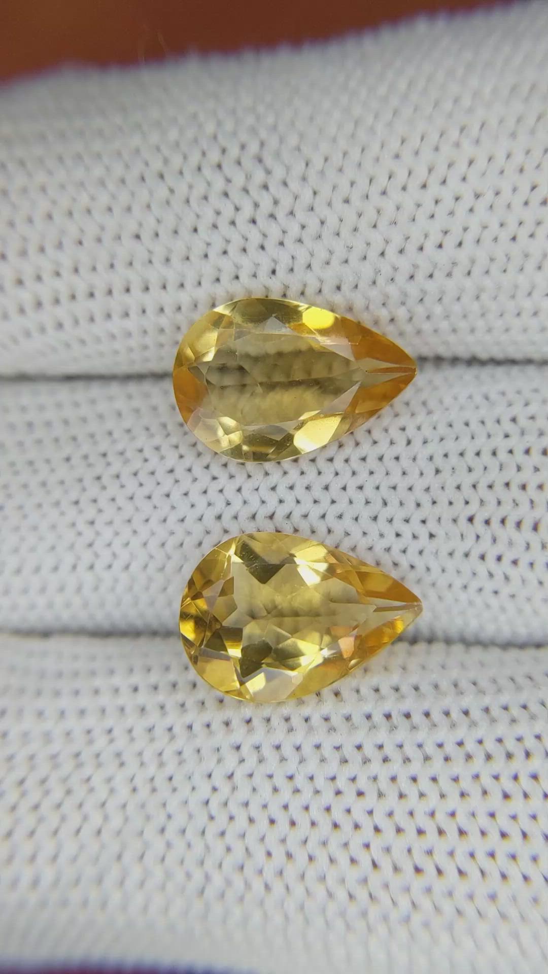 5.51 Ct.Tw.Total Carat Weight Citrine Pair from Brazil Size Video