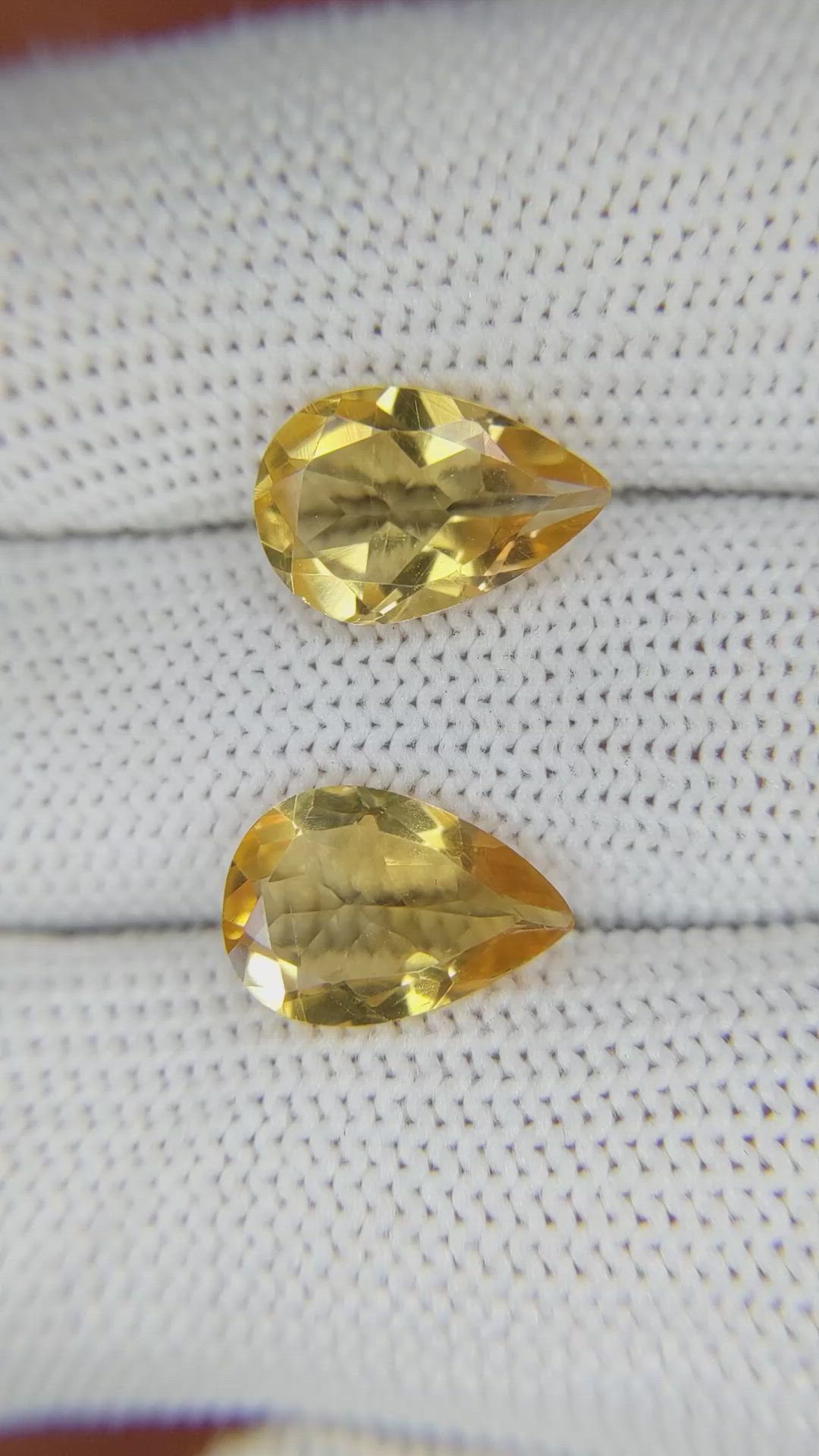 4.71 Ct.Tw.Total Carat Weight Citrine Pair from Brazil Size Video