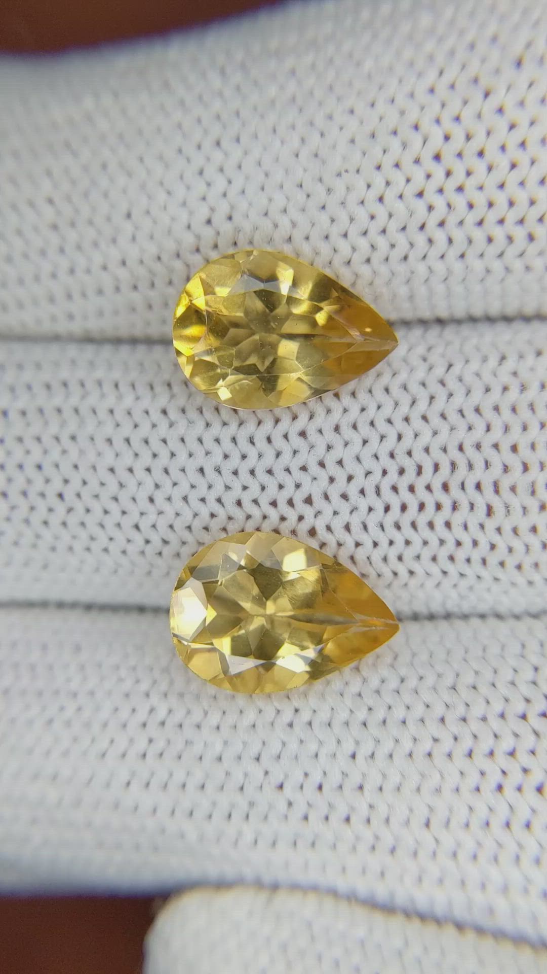 4.85 Ct.Tw.Total Carat Weight Citrine Pair from Brazil Size Video