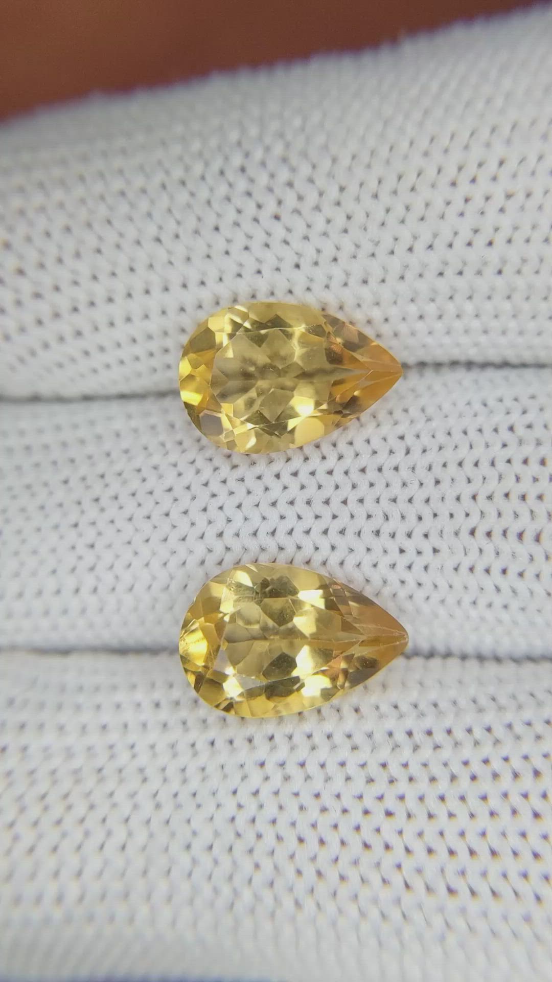 5.08 Ct.Tw.Total Carat Weight Citrine Pair from Brazil Size Video