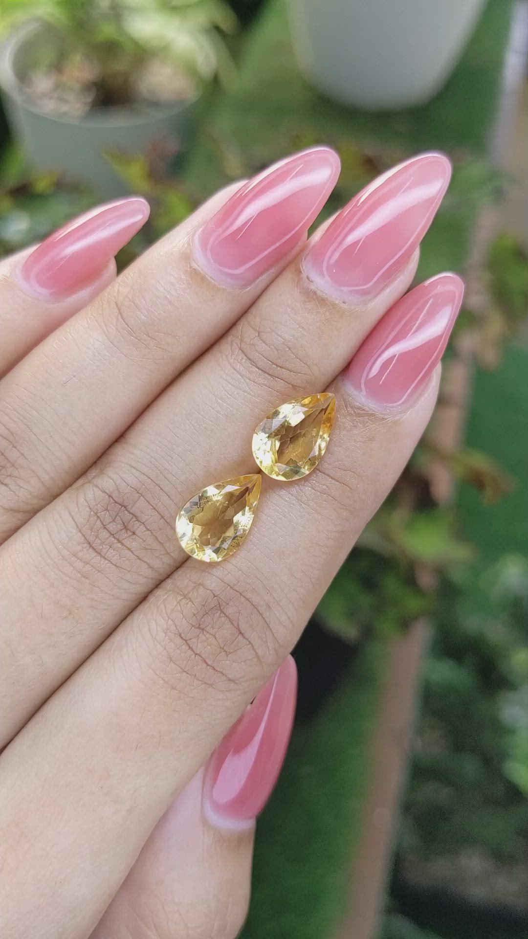 4.79 Ct.Tw.Total Carat Weight Citrine Pair from Brazil Size Video