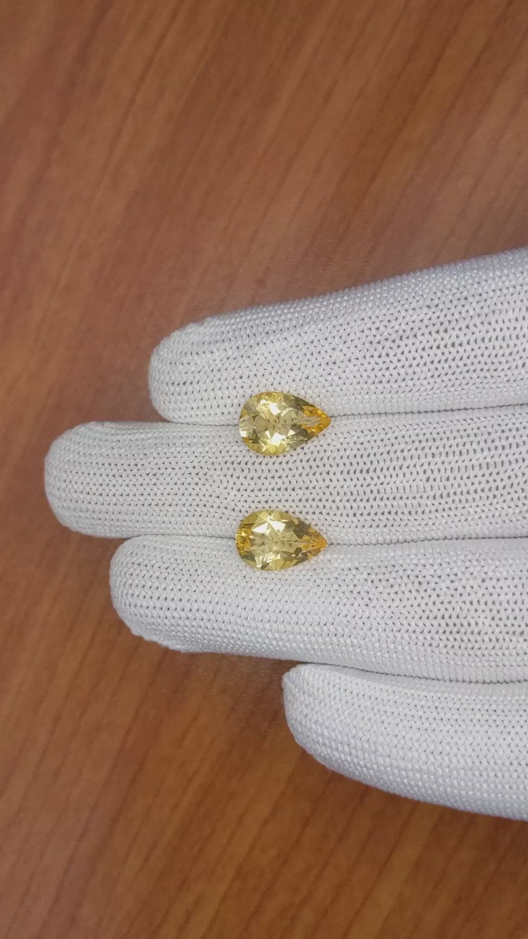 4.75 Ct.Tw.Total Carat Weight Citrine Pair from Brazil Size Video