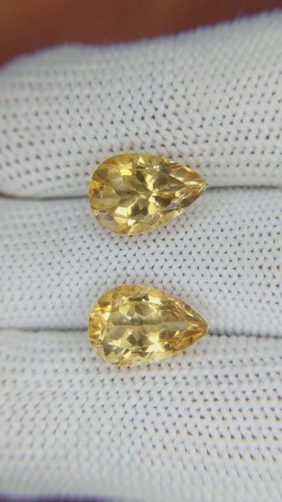 5.97 Ct.Tw.Total Carat Weight Citrine Pair from Brazil Size Video