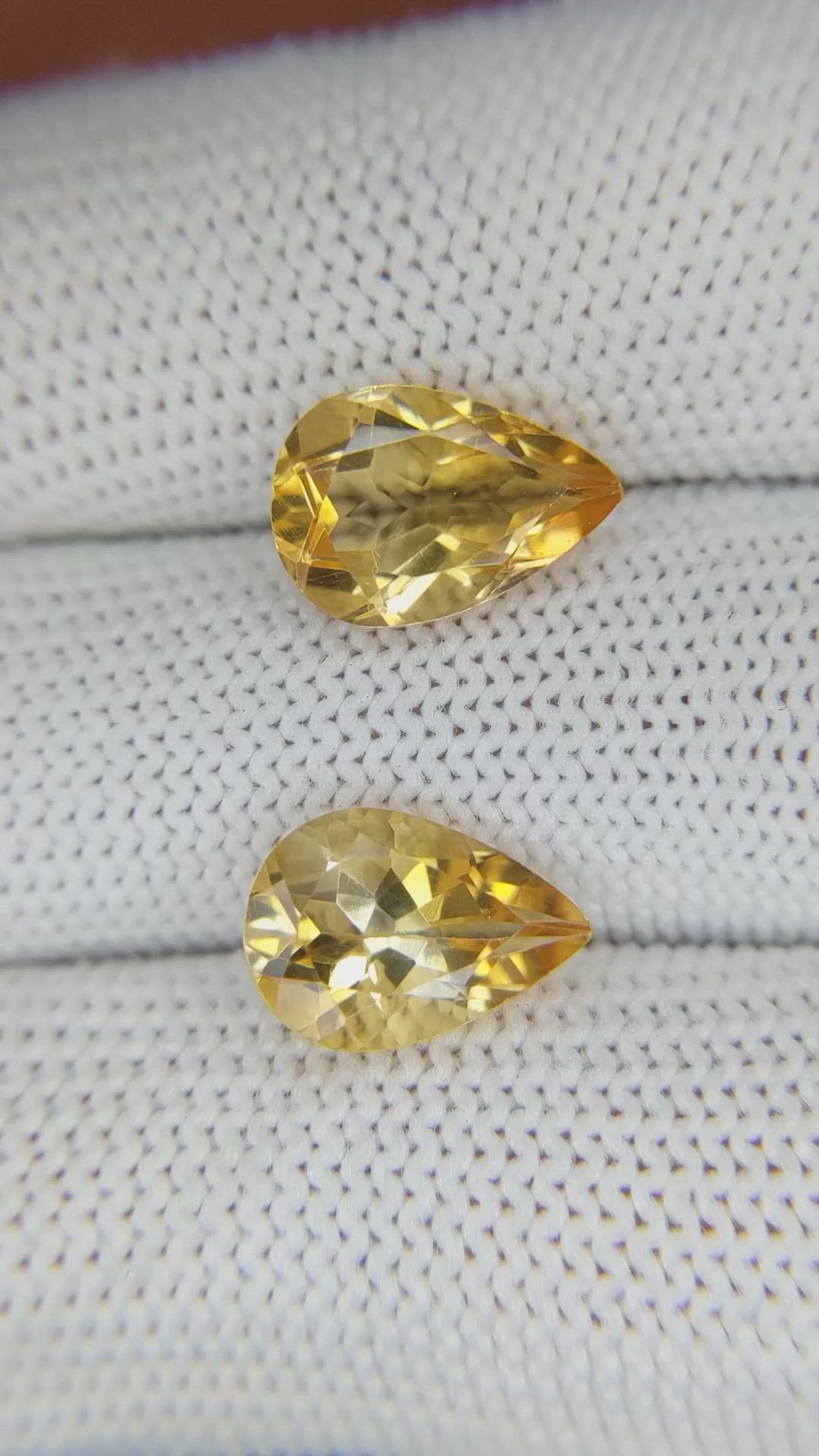 5.05 Ct.Tw.Total Carat Weight Citrine Pair from Brazil Size Video