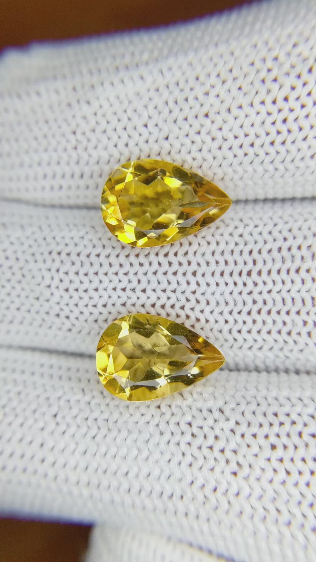 5.01 Ct.Tw.Total Carat Weight Citrine Pair from Brazil Size Video