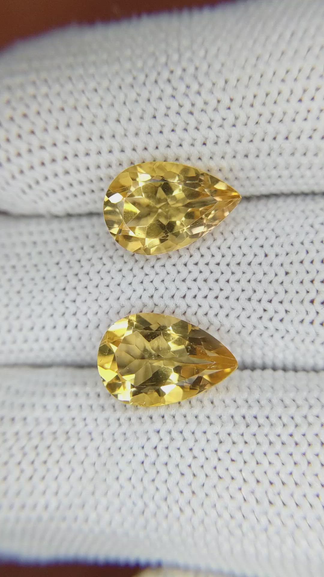 5.30 Ct.Tw.Total Carat Weight Citrine Pair from Brazil Size Video