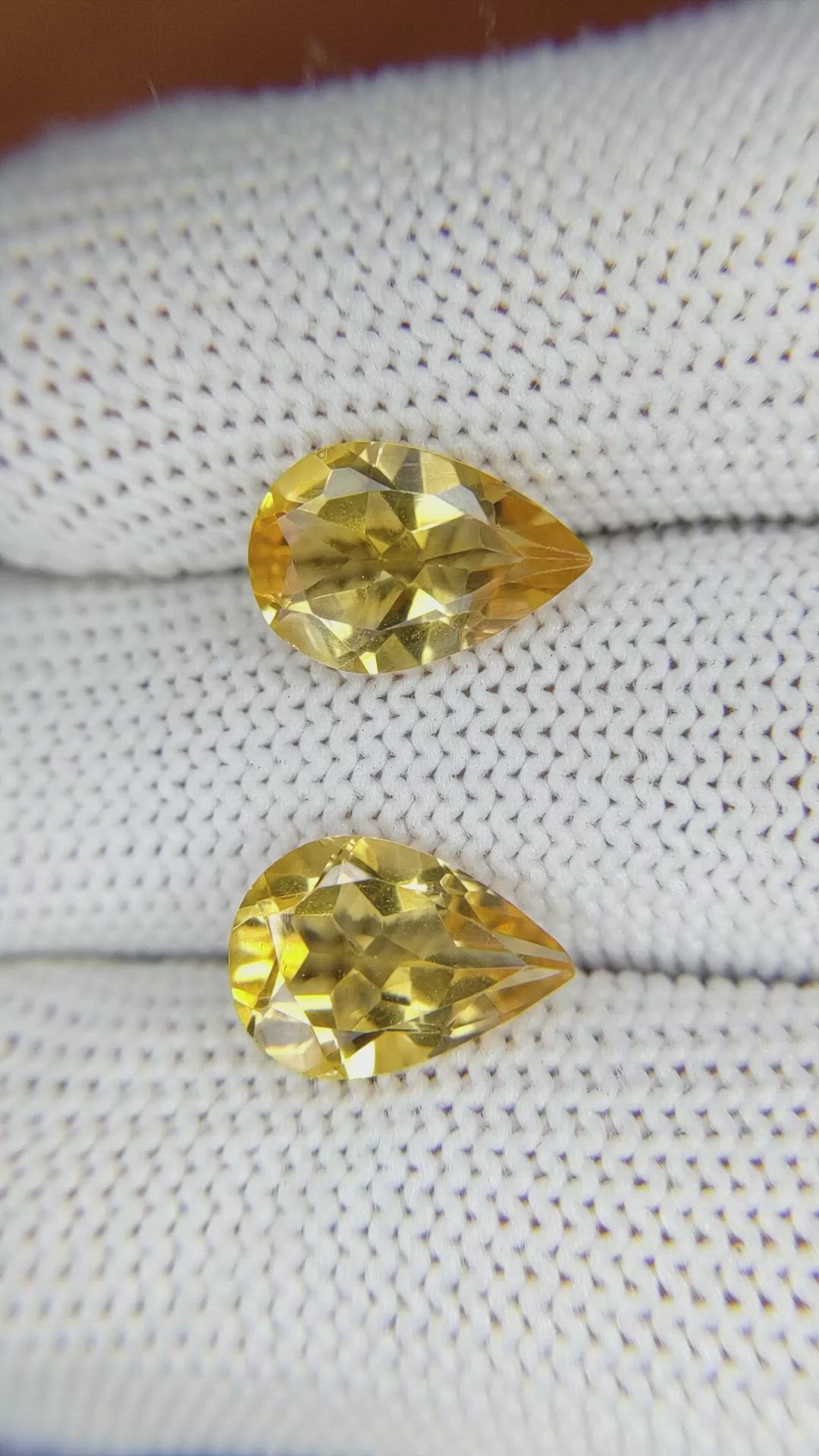 4.77 Ct.Tw.Total Carat Weight Citrine Pair from Brazil Size Video