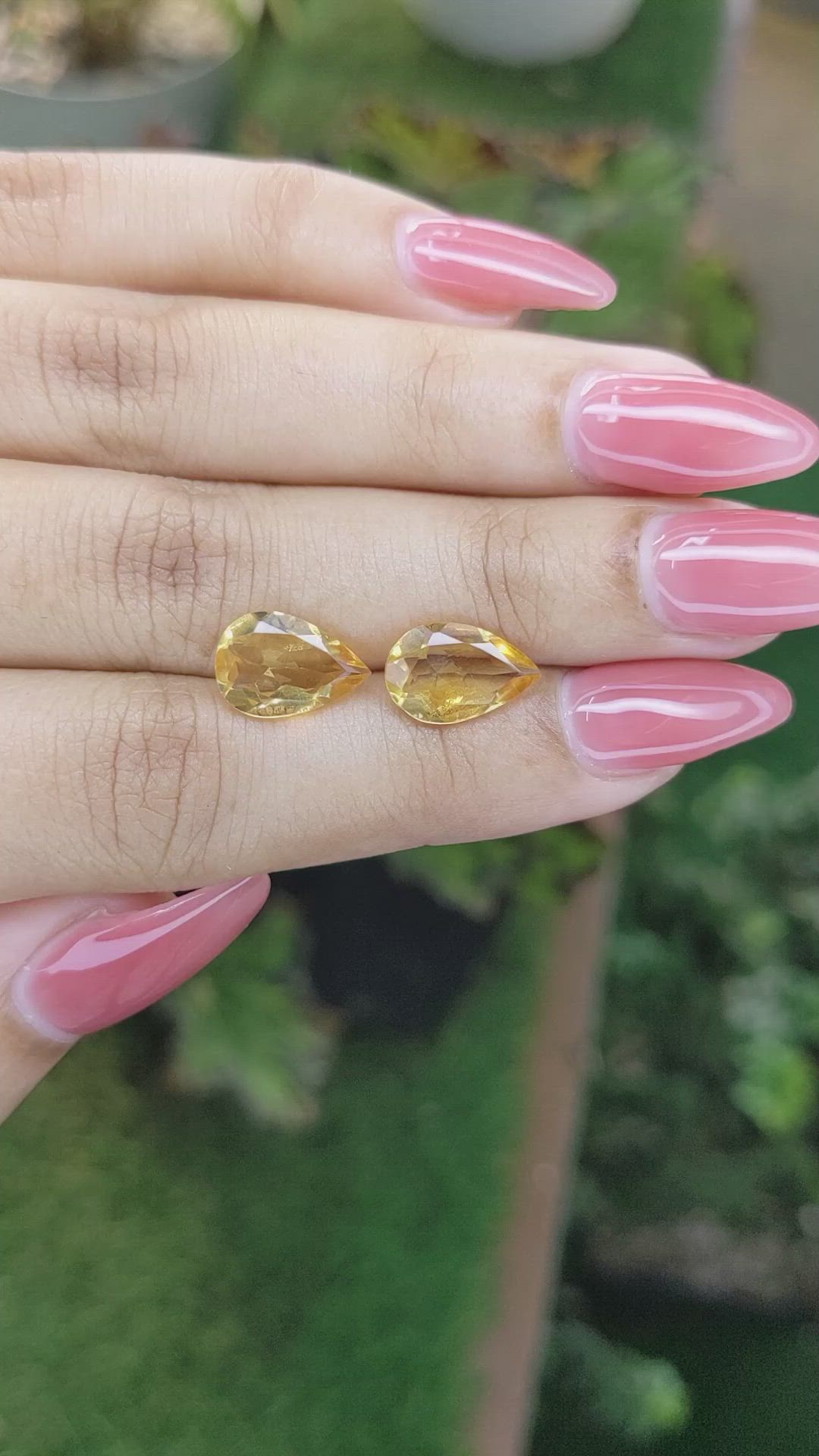 5.30 Ct.Tw.Total Carat Weight Citrine Pair from Brazil Size Video