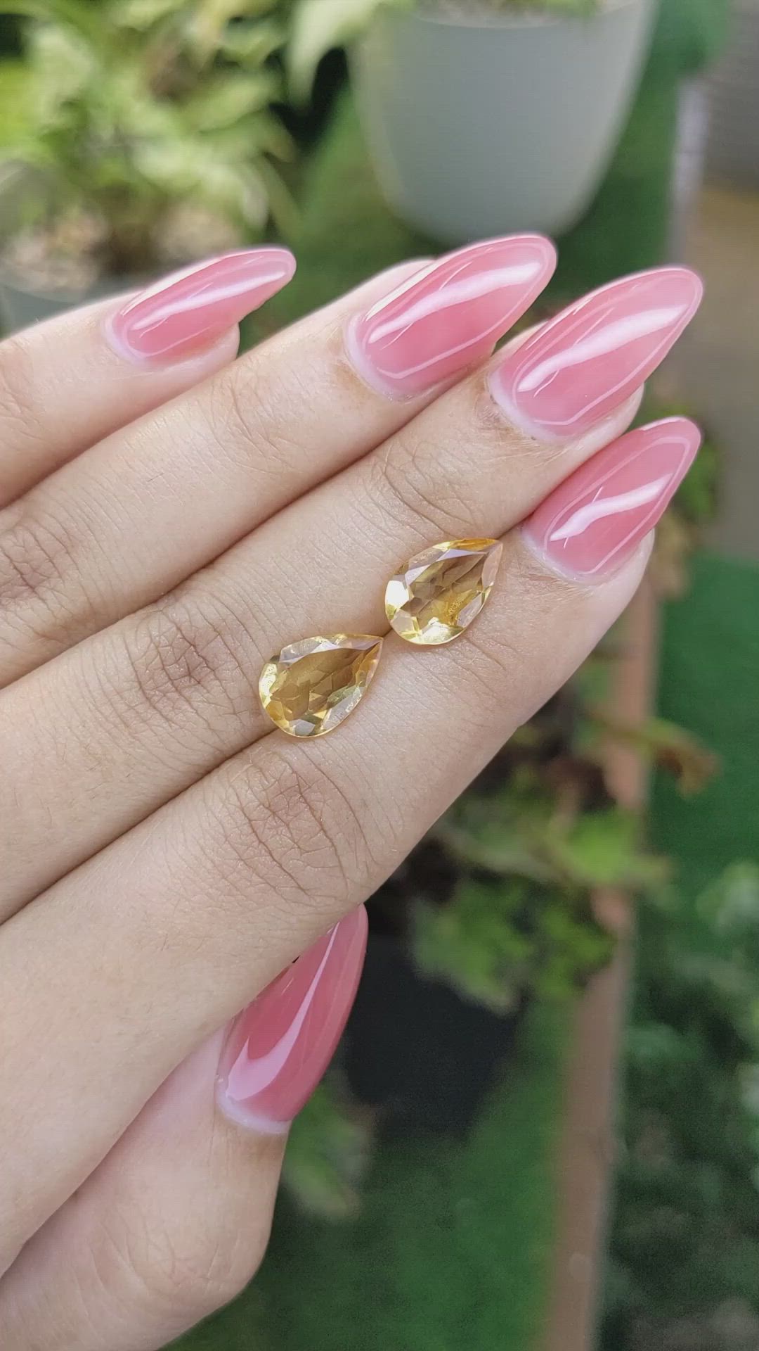 5.30 Ct.Tw.Total Carat Weight Citrine Pair from Brazil Size Video