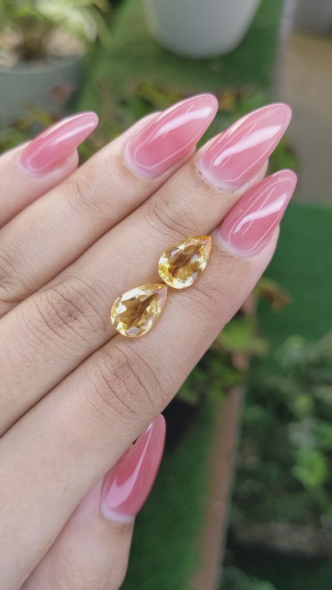 5.09 Ct.Tw.Total Carat Weight Citrine Pair from Brazil Size Video