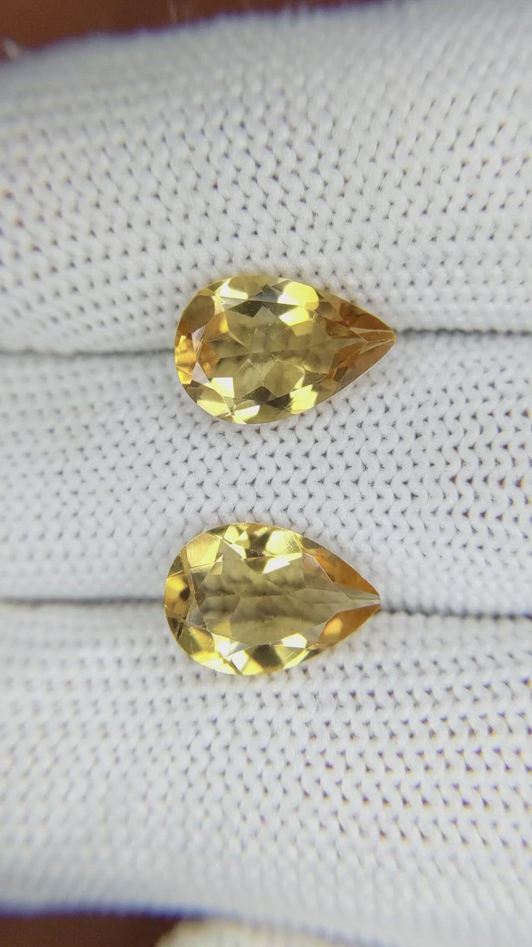 4.47 Ct.Tw.Total Carat Weight Citrine Pair from Brazil Size Video