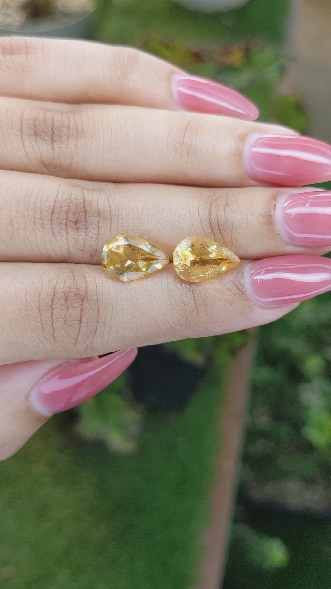 4.72 Ct.Tw.Total Carat Weight Citrine Pair from Brazil Size Video