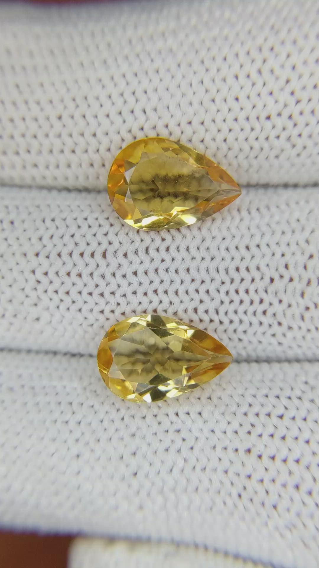 4.47 Ct.Tw.Total Carat Weight Citrine Pair from Brazil Size Video