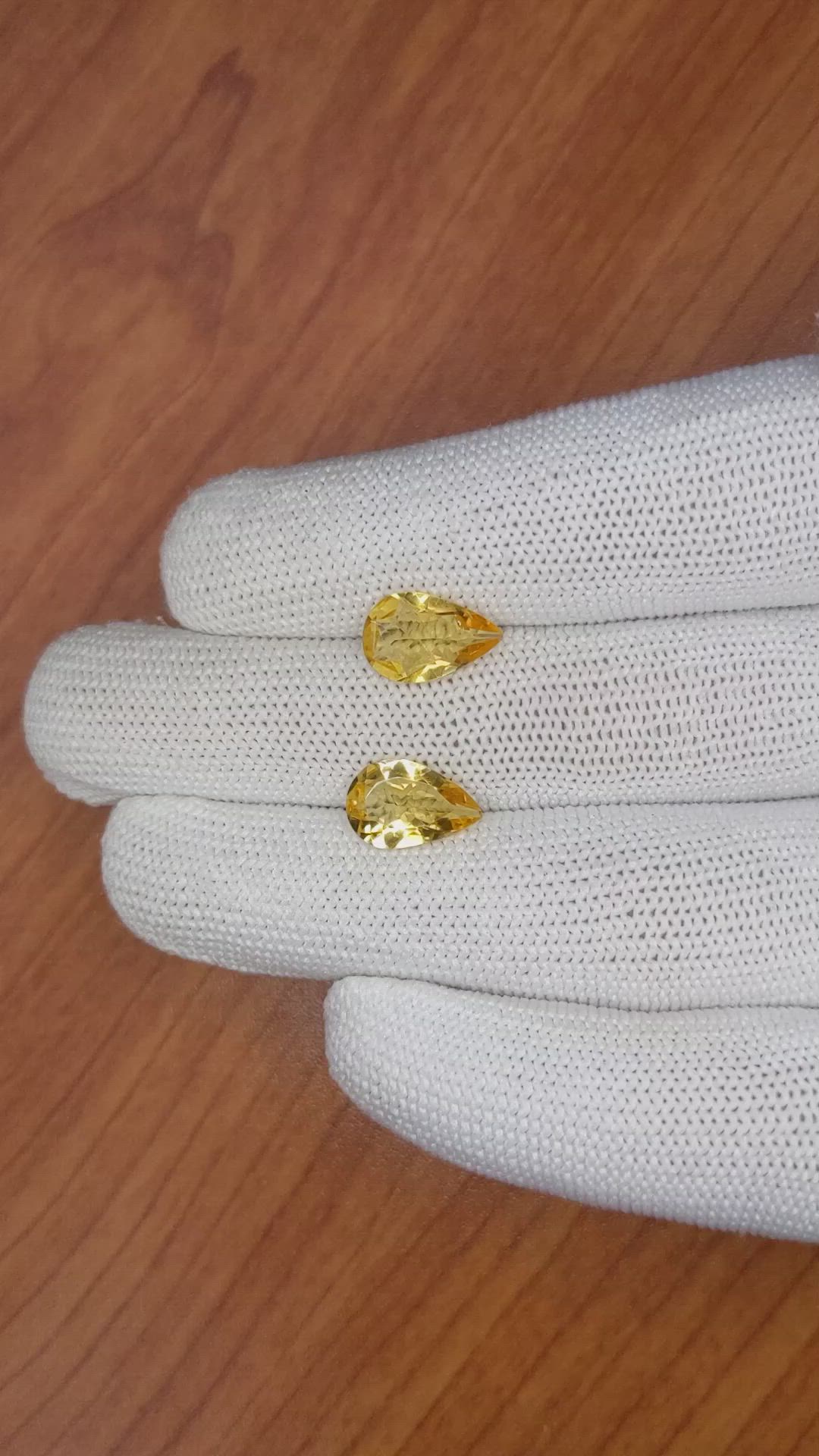4.07 Ct.Tw.Total Carat Weight Citrine Pair from Brazil Size Video