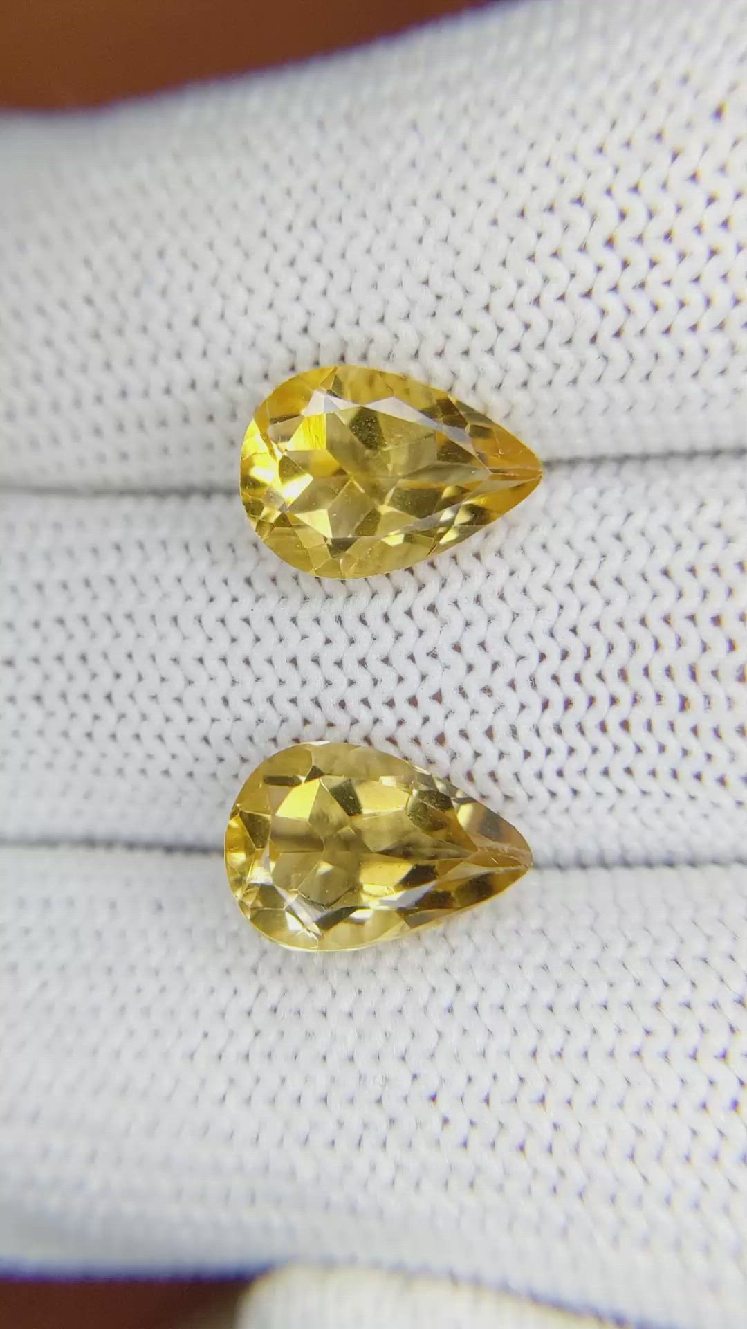 5.40 Ct.Tw.Total Carat Weight Citrine Pair from Brazil Size Video