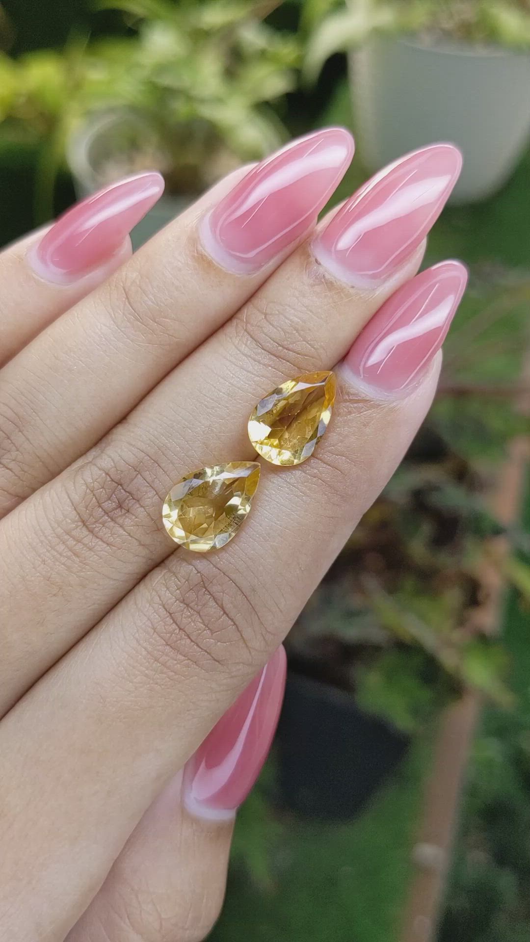5.31 Ct.Tw.Total Carat Weight Citrine Pair from Brazil Size Video