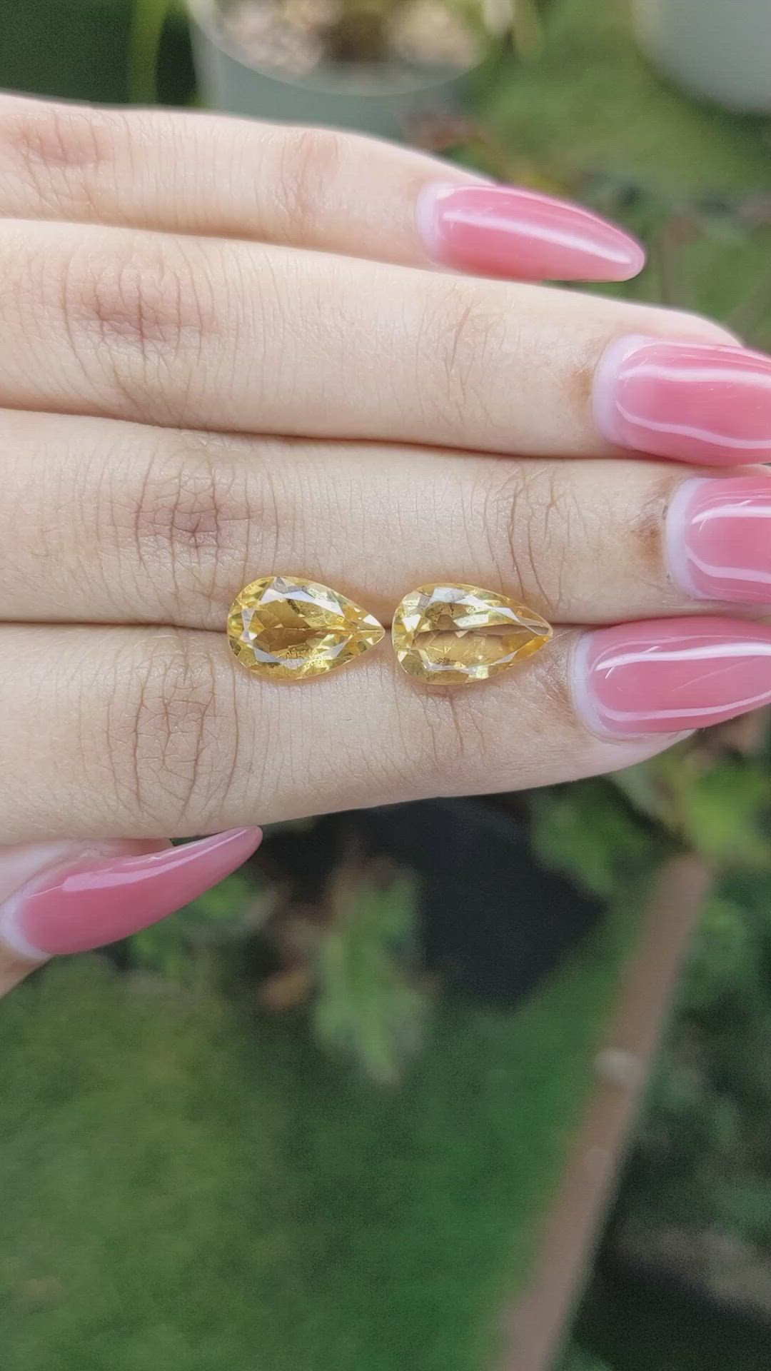 5.30 Ct.Tw.Total Carat Weight Citrine Pair from Brazil Size Video