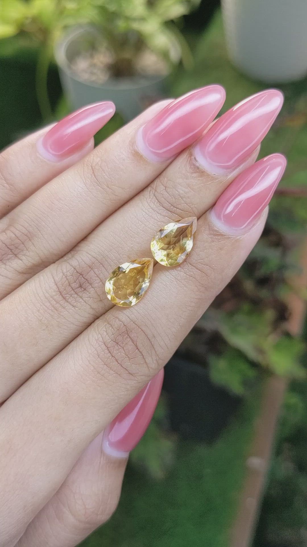 4.65&nbsp;Ct.Tw.Total Carat Weight Citrine Pair from Brazil Size Video