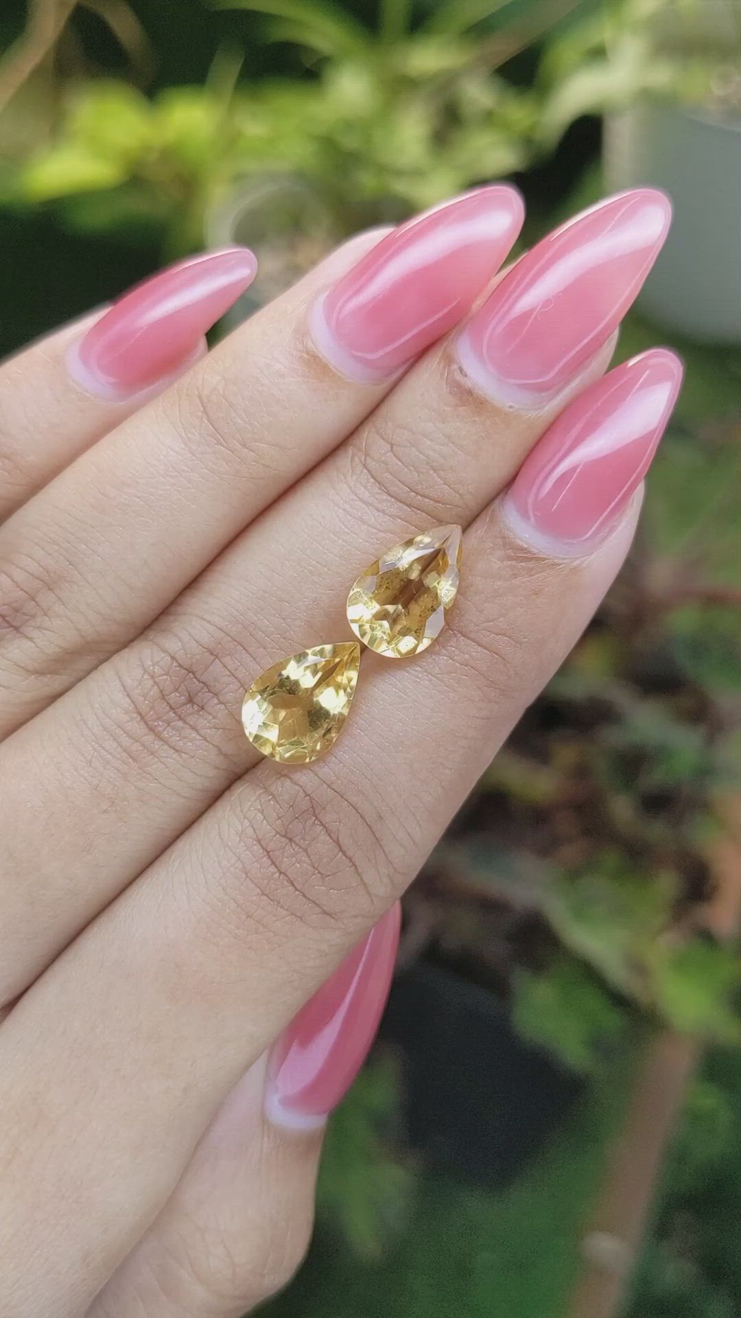 5.42 Ct.Tw.Total Carat Weight Citrine Pair from Brazil Size Video