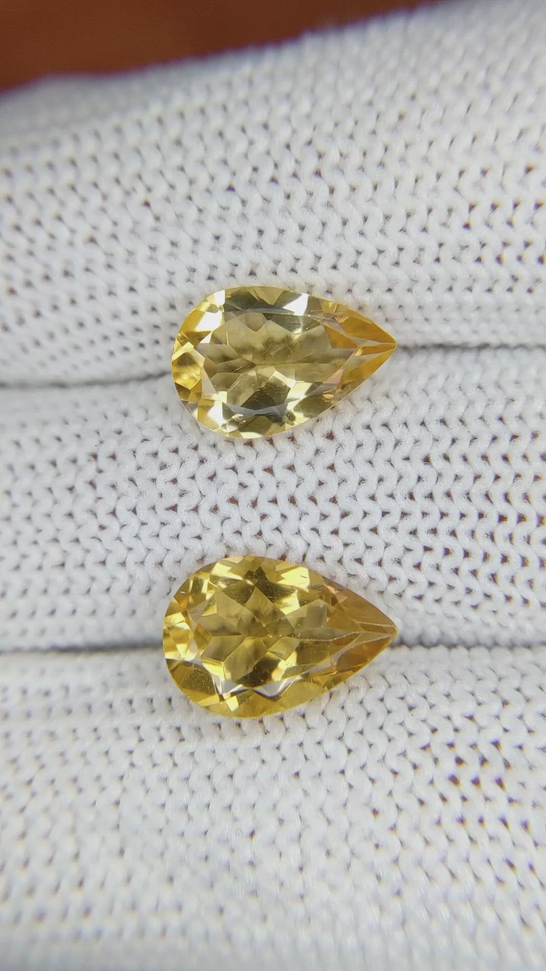 4.51 Ct.Tw.Total Carat Weight Citrine Pair from Brazil Size Video