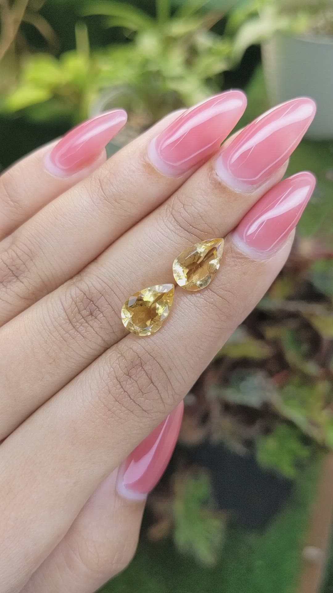 4.51 Ct.Tw.Total Carat Weight Citrine Pair from Brazil Size Video