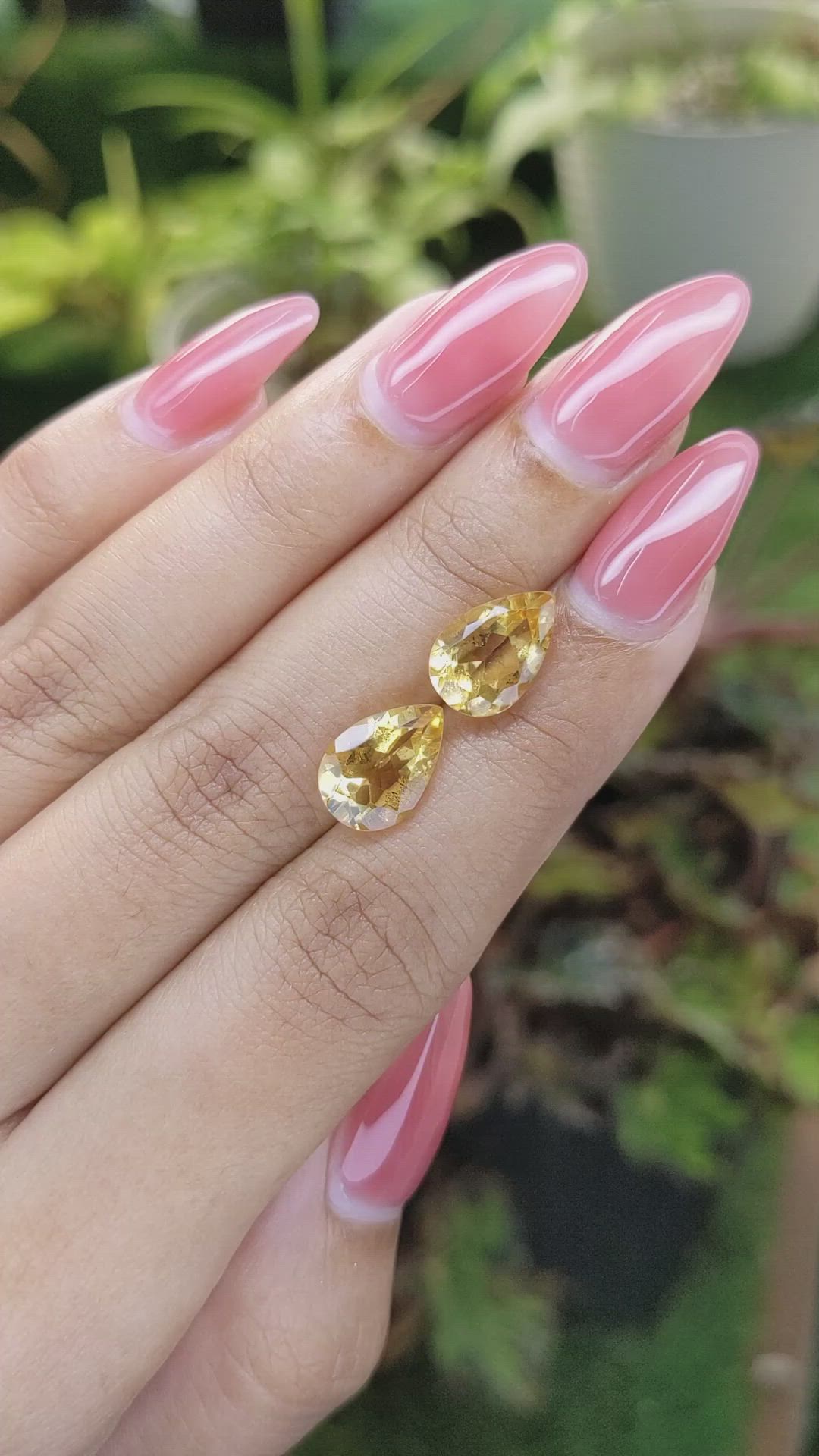 4.94&nbsp;Ct.Tw.Total Carat Weight Citrine Pair from Brazil Size Video