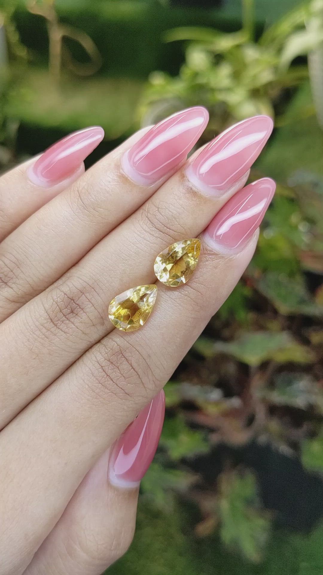4.74 Ct.Tw.Total Carat Weight Citrine Pair from Brazil Size Video