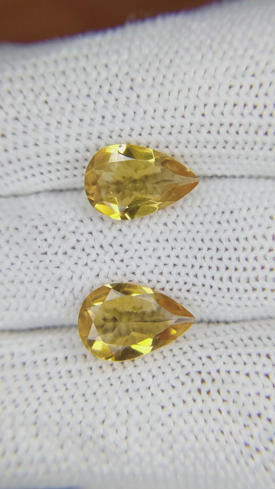 4.00 Ct.Tw.Total Carat Weight Citrine Pair from Brazil Size Video
