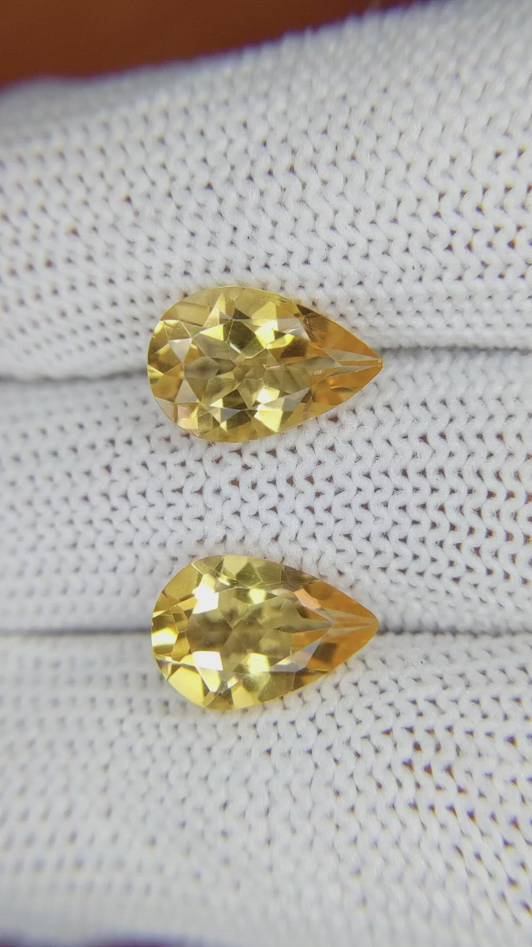 5.01 Ct.Tw.Total Carat Weight Citrine Pair from Brazil Size Video