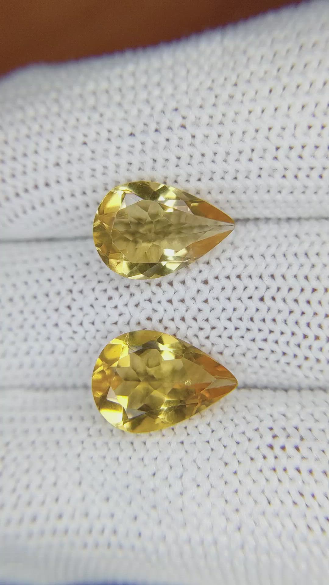 5.68 Ct.Tw.Total Carat Weight Citrine Pair from Brazil Size Video