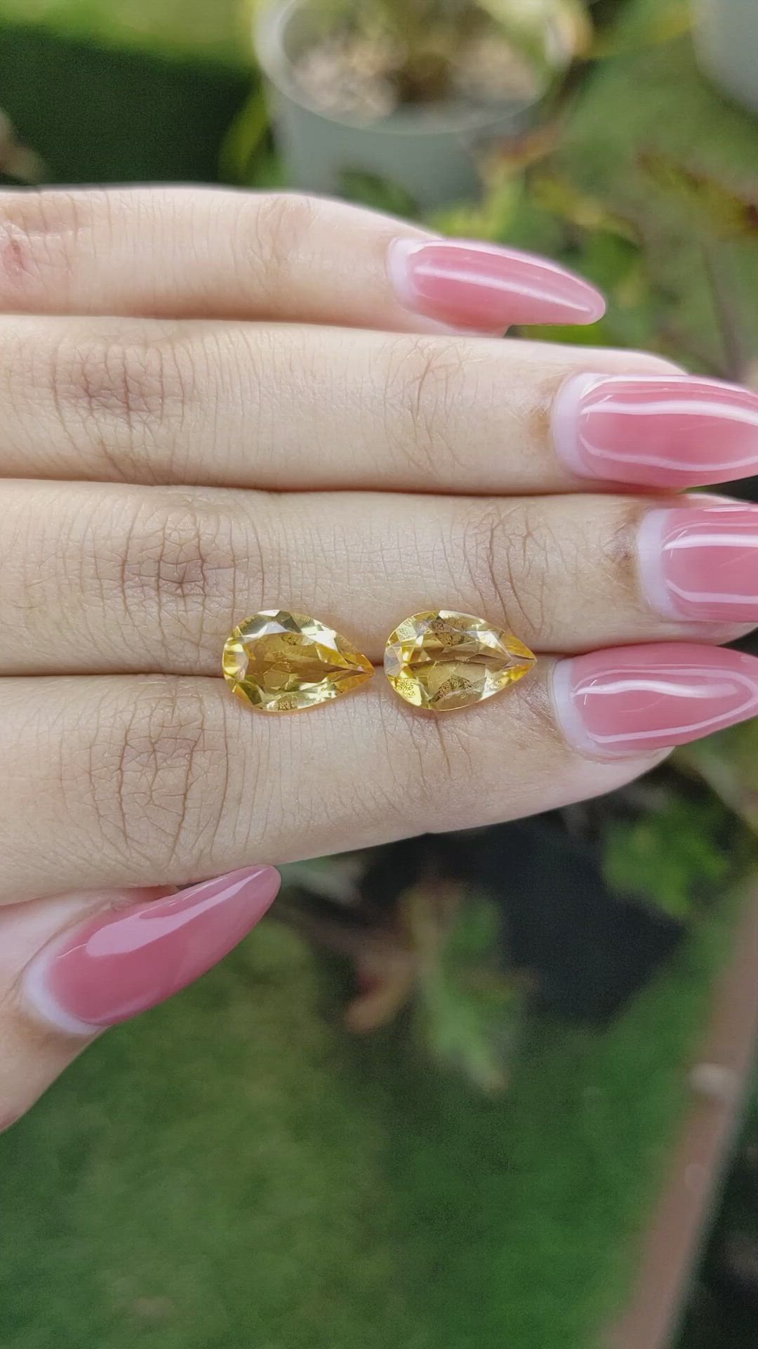 4.52 Ct.Tw.Total Carat Weight Citrine Pair from Brazil Size Video