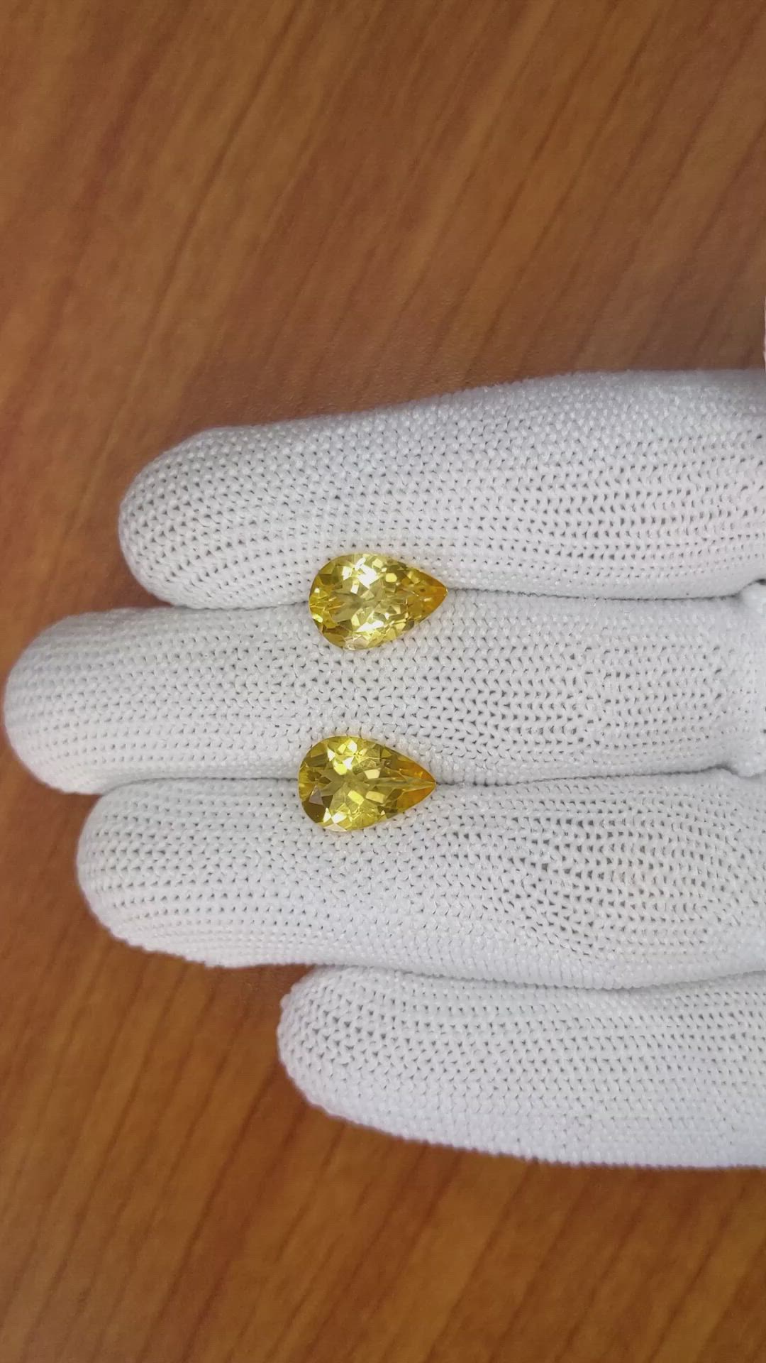 4.79 Ct.Tw.Total Carat Weight Citrine Pair from Brazil Size Video