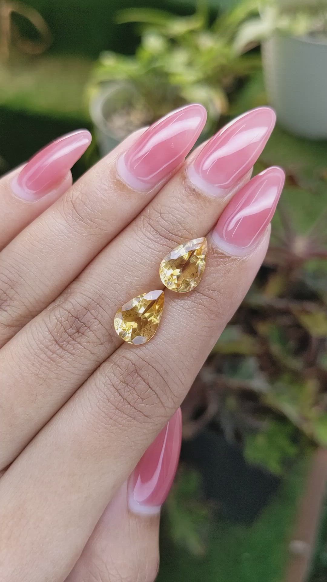 4.79 Ct.Tw.Total Carat Weight Citrine Pair from Brazil Size Video